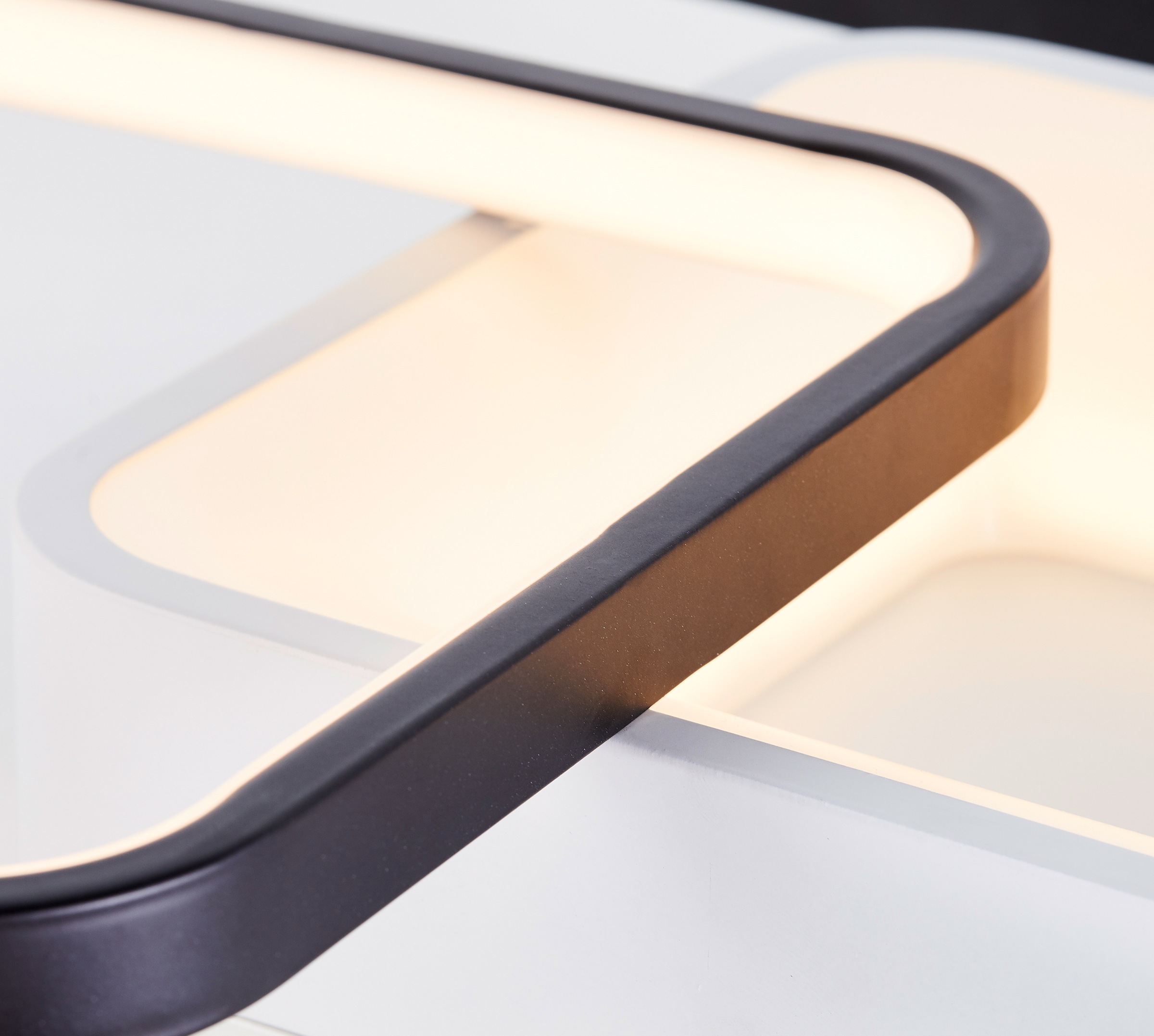 Brilliant LED Deckenleuchte »Cava«, 1 flammig, Leuchtmittel LED-Modul | LED fest integriert, 40 x 40 cm, dimmbar, CCT, 5000 lm, Fernbedienung, Metall, weiß/schwarz