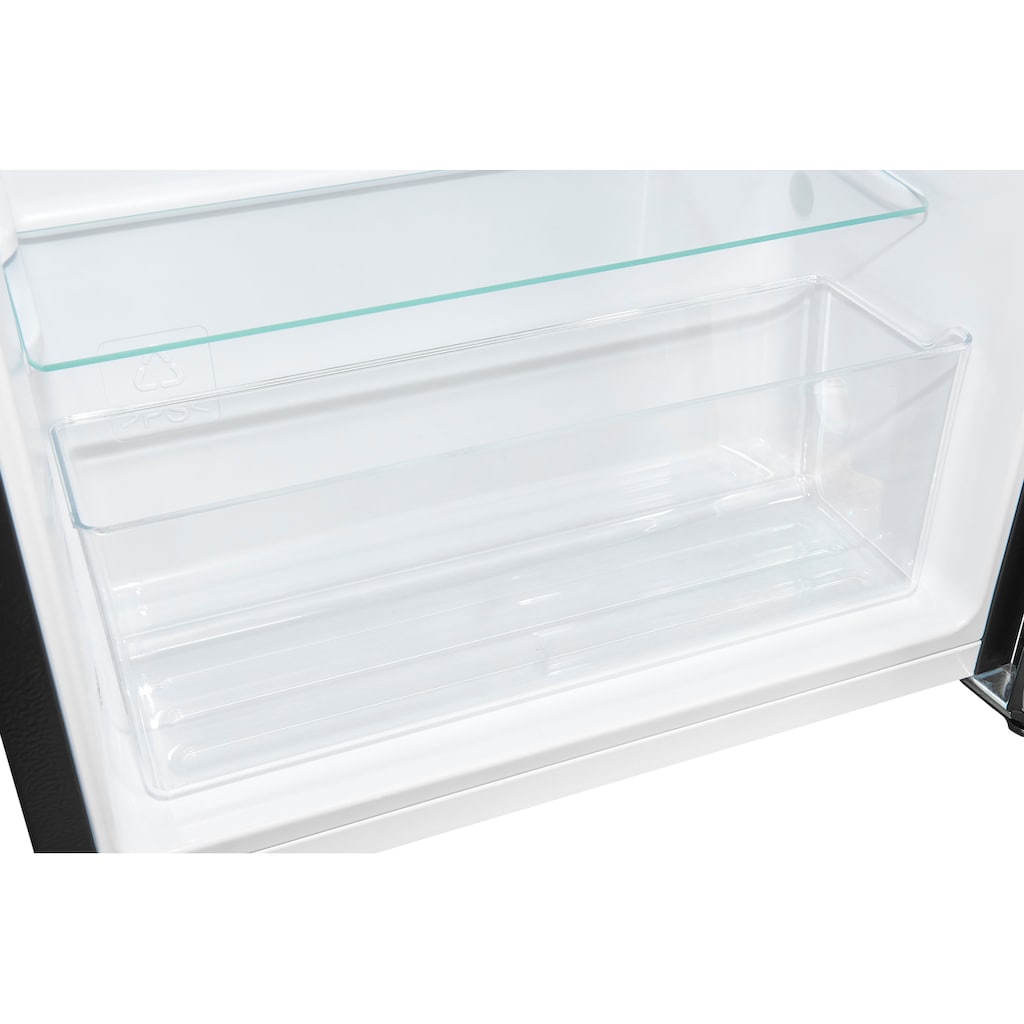 exquisit Kühlschrank »KS117-3-010F«, KS117-3-010F schwarz, 85 cm hoch, 48 cm breit