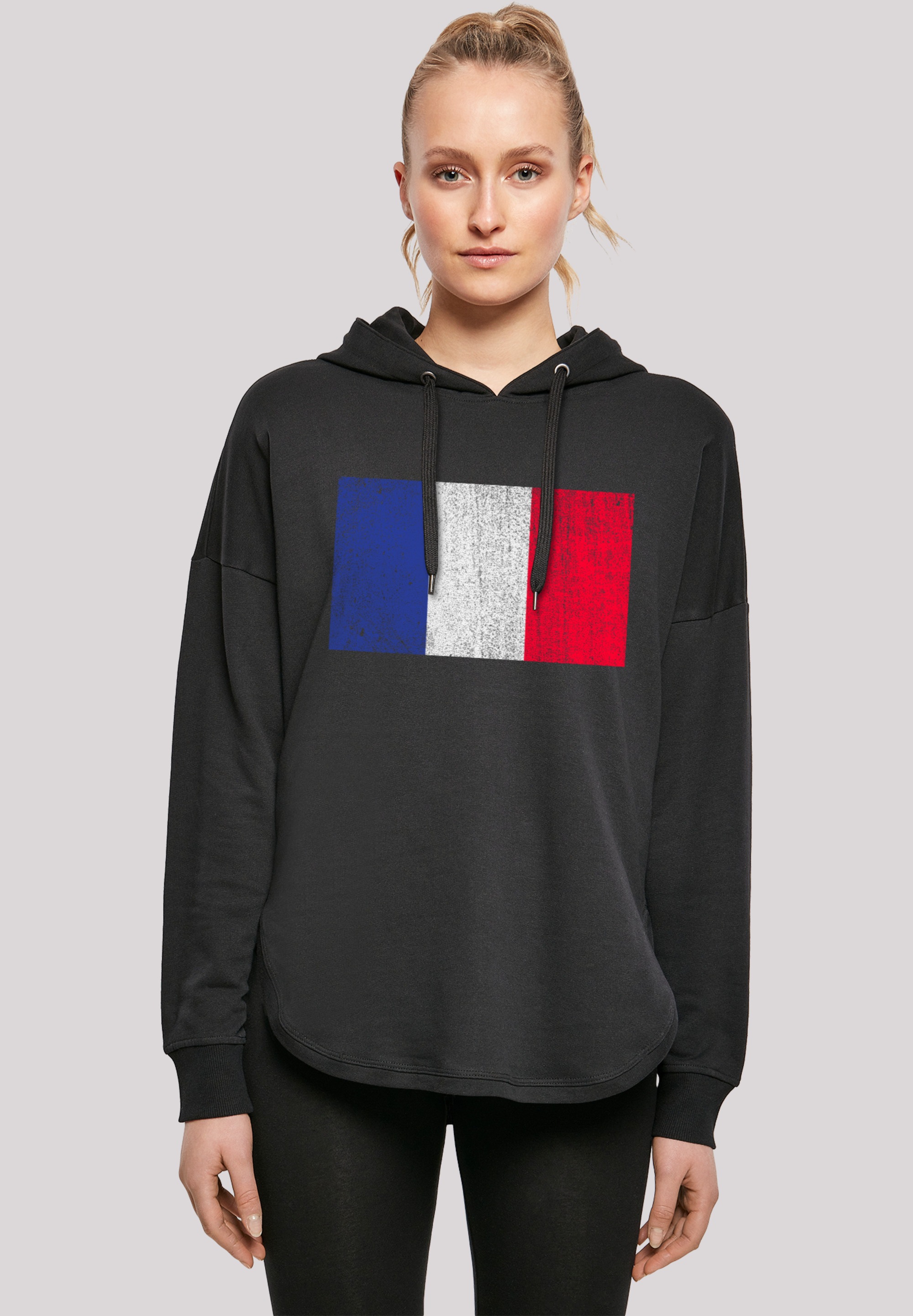 F4NT4STIC Kapuzenpullover "France Frankreich Flagge distressed", Print