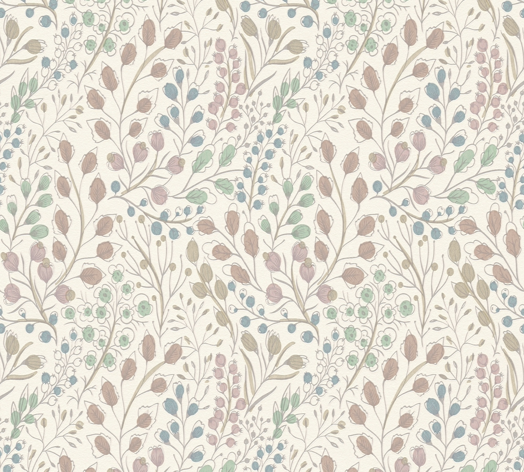 A.S. CRÉATION Vliestapete "Attractive 2 Tapete mit Blümchen", B/L: 0,53m x 10,05m, Rollen: 1, bunt, Wohnzimmer, Tapeten, Floral Blumentapete blümchen