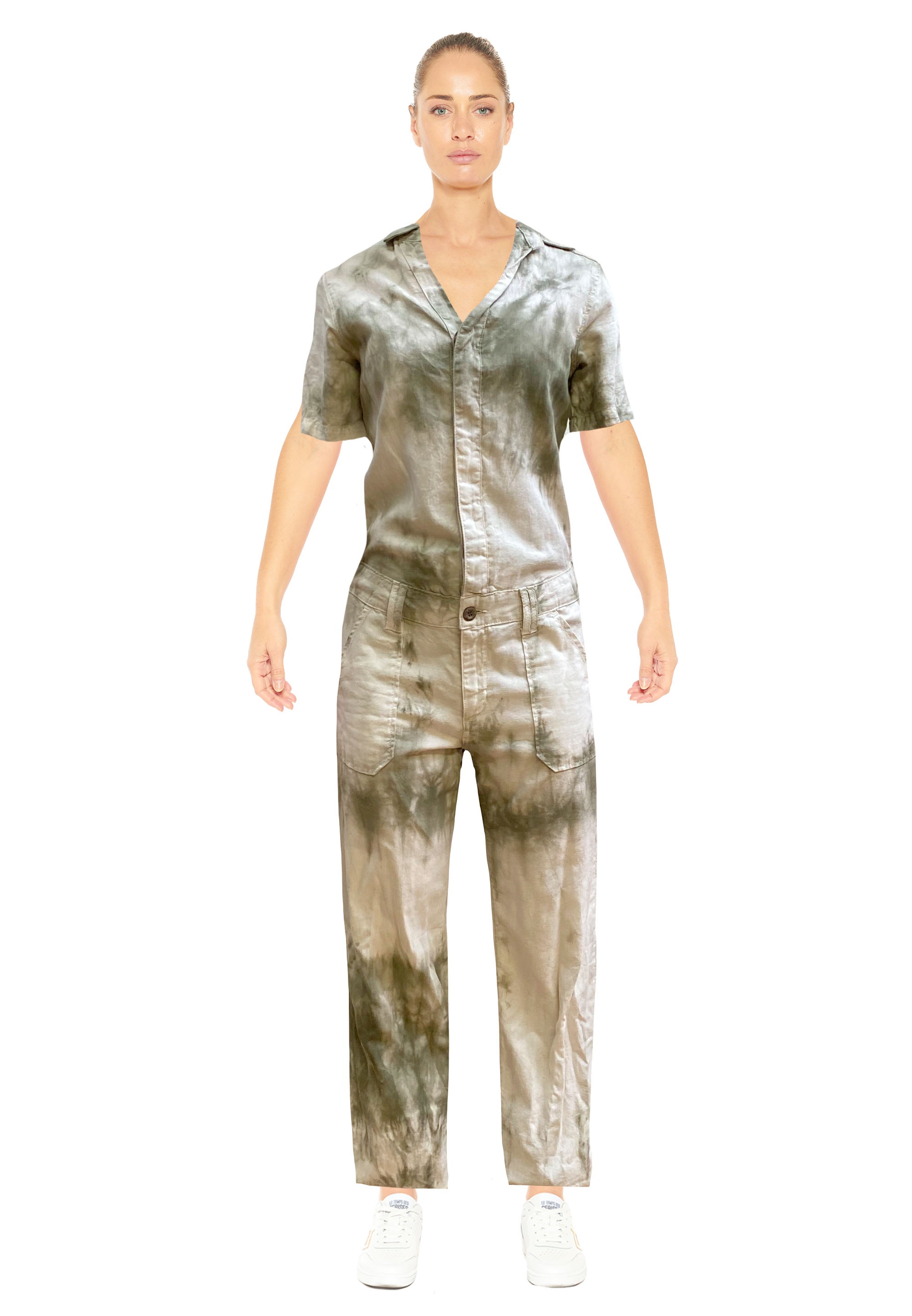 Le Temps Des Cerises Jumpsuit »WAGGA«, in trendigem Batik-Design