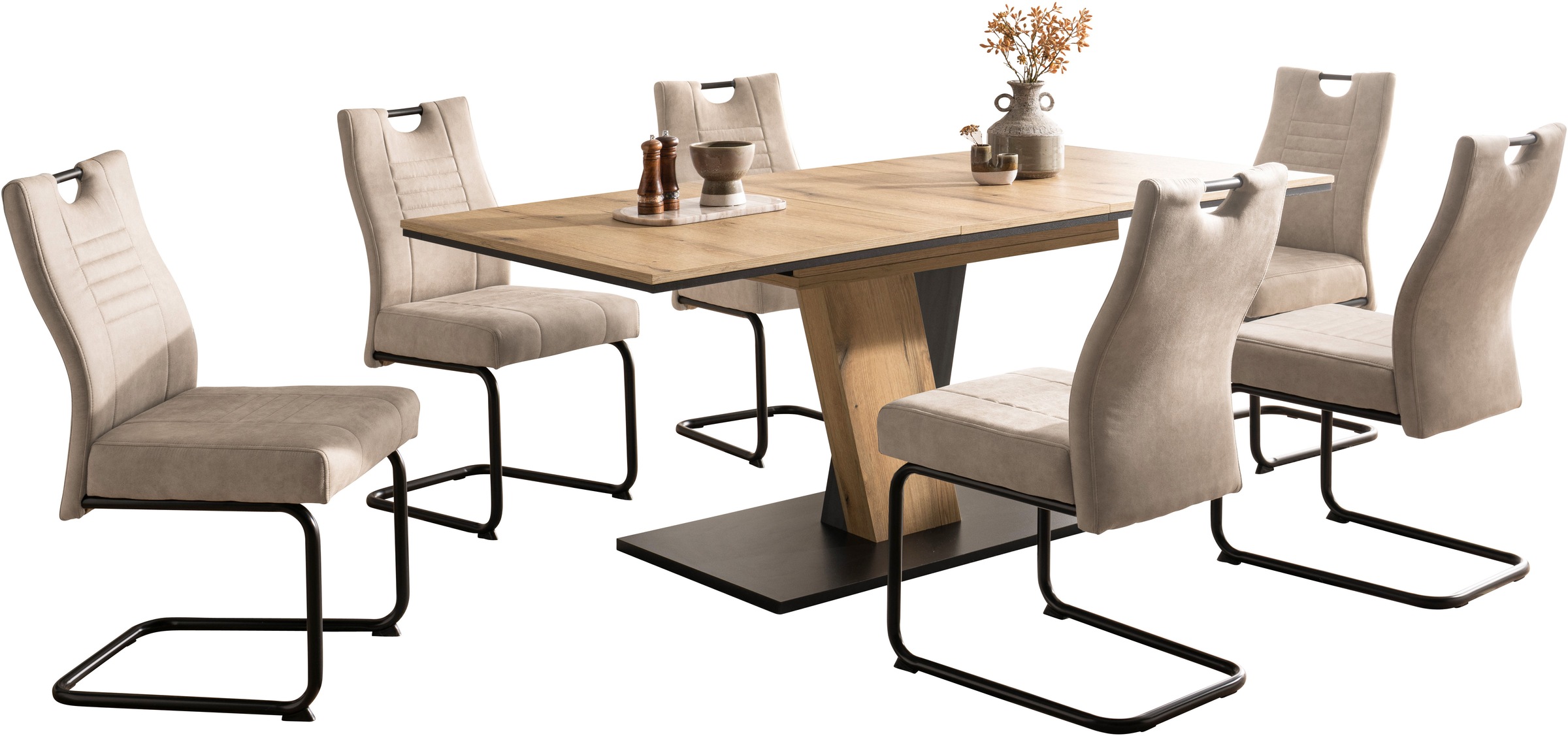 OTTO home Essgruppe ""Altona", Esstisch ausziehbar plus 6 Stühle, TOPSELLER günstig online kaufen