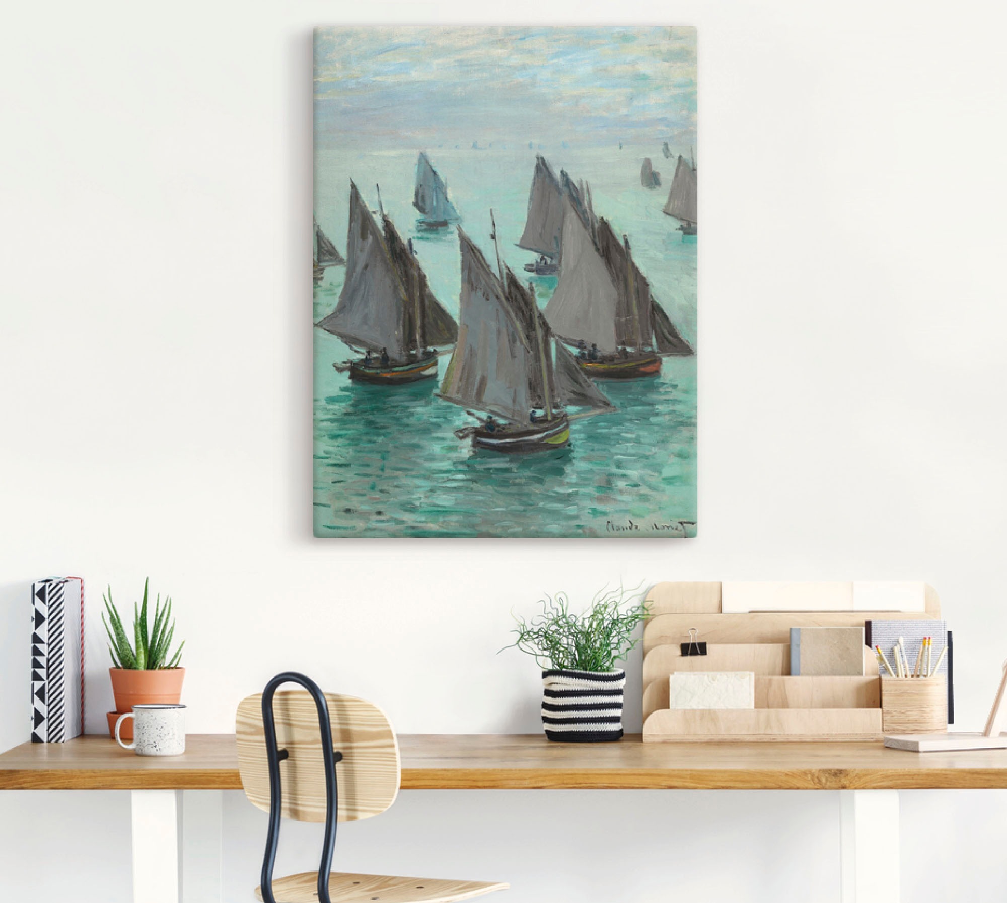 Artland Wandbild "Fischerboote bei ruhigem Wetter" Boote & Schiffe 1 Stk. t günstig online kaufen