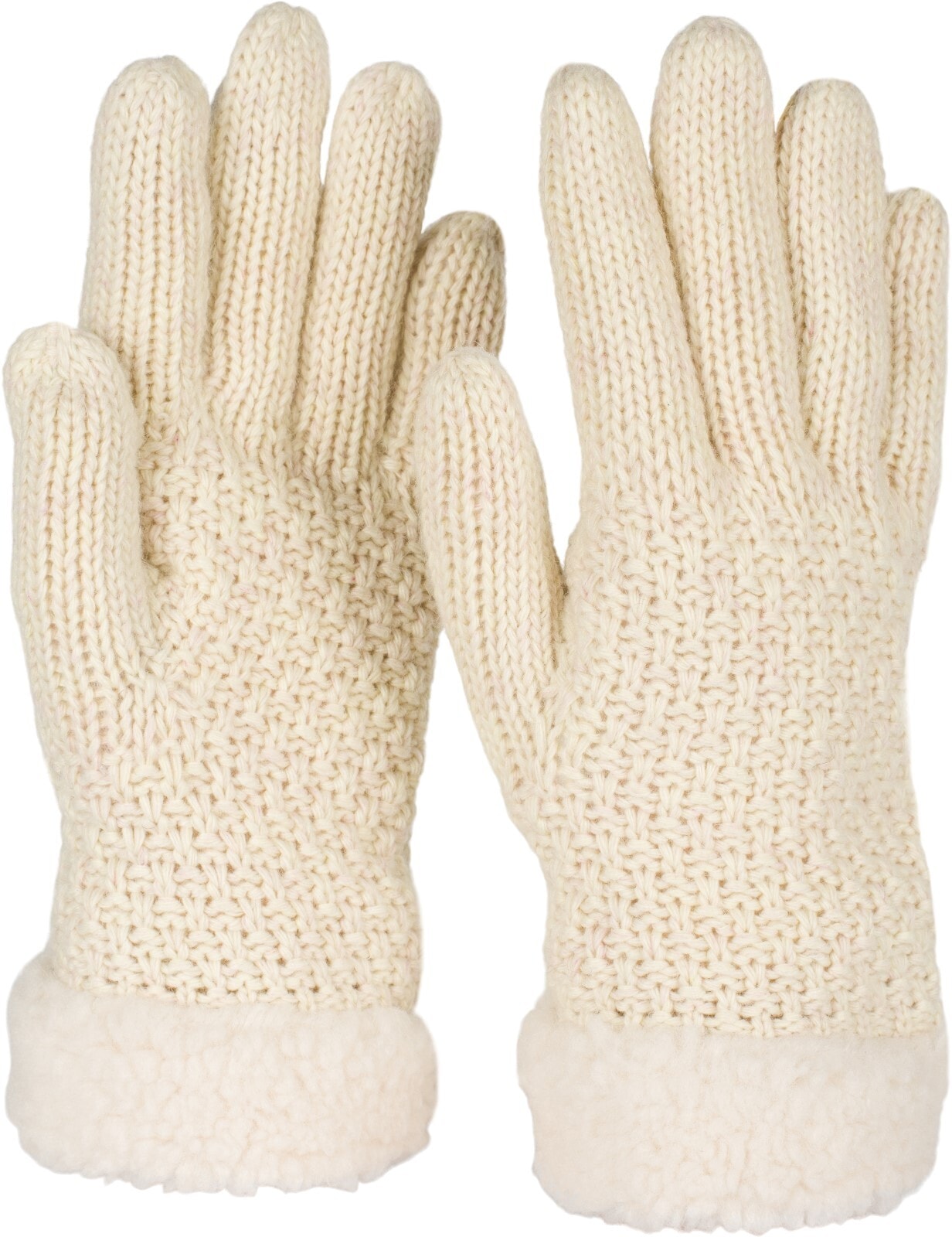 styleBREAKER Strickhandschuhe "Strickhandschuhe mit Perlmuster und Fleece" 1 Stk.