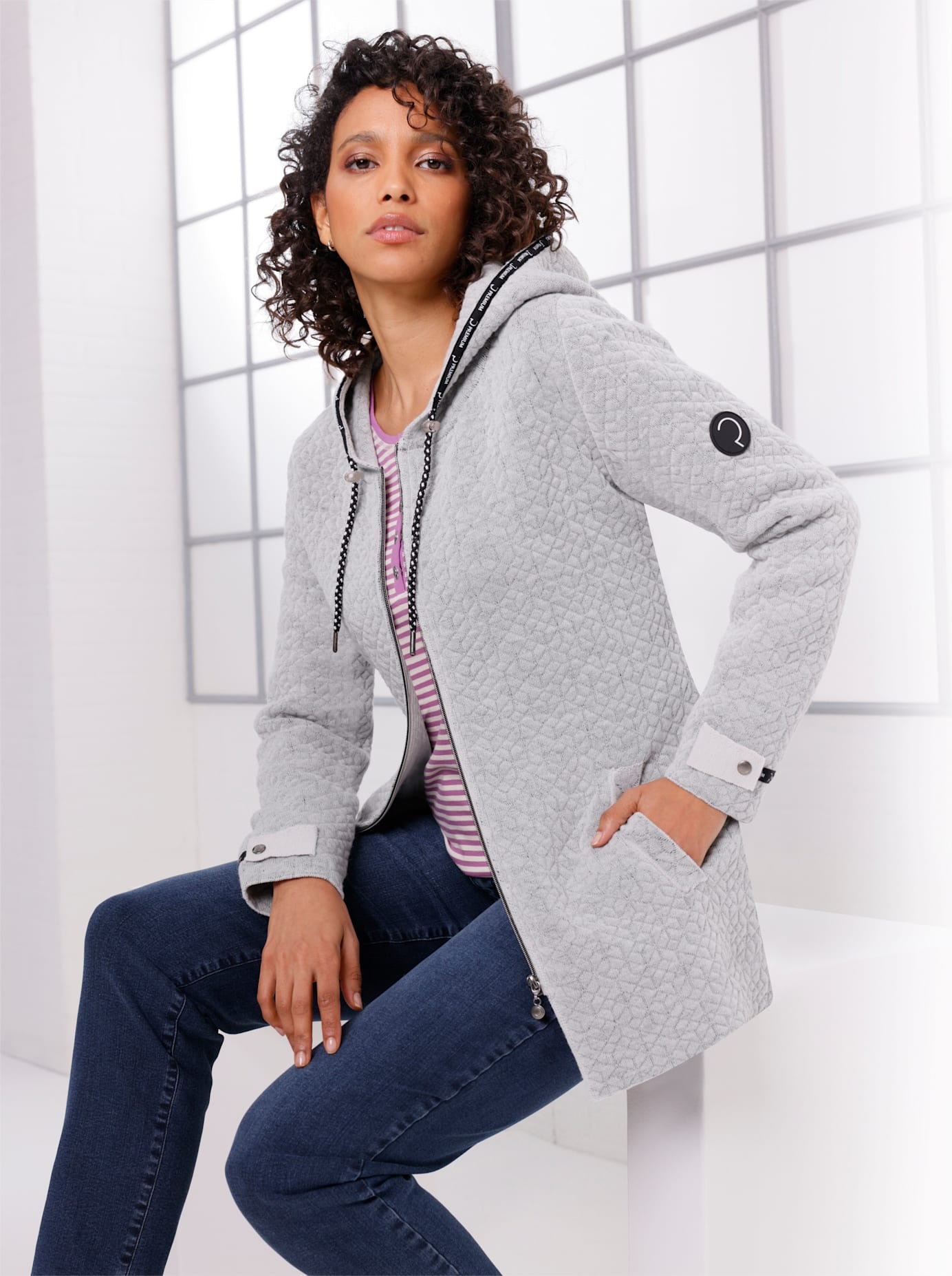 CREATION L PREMIUM Kapuzenstrickjacke günstig online kaufen