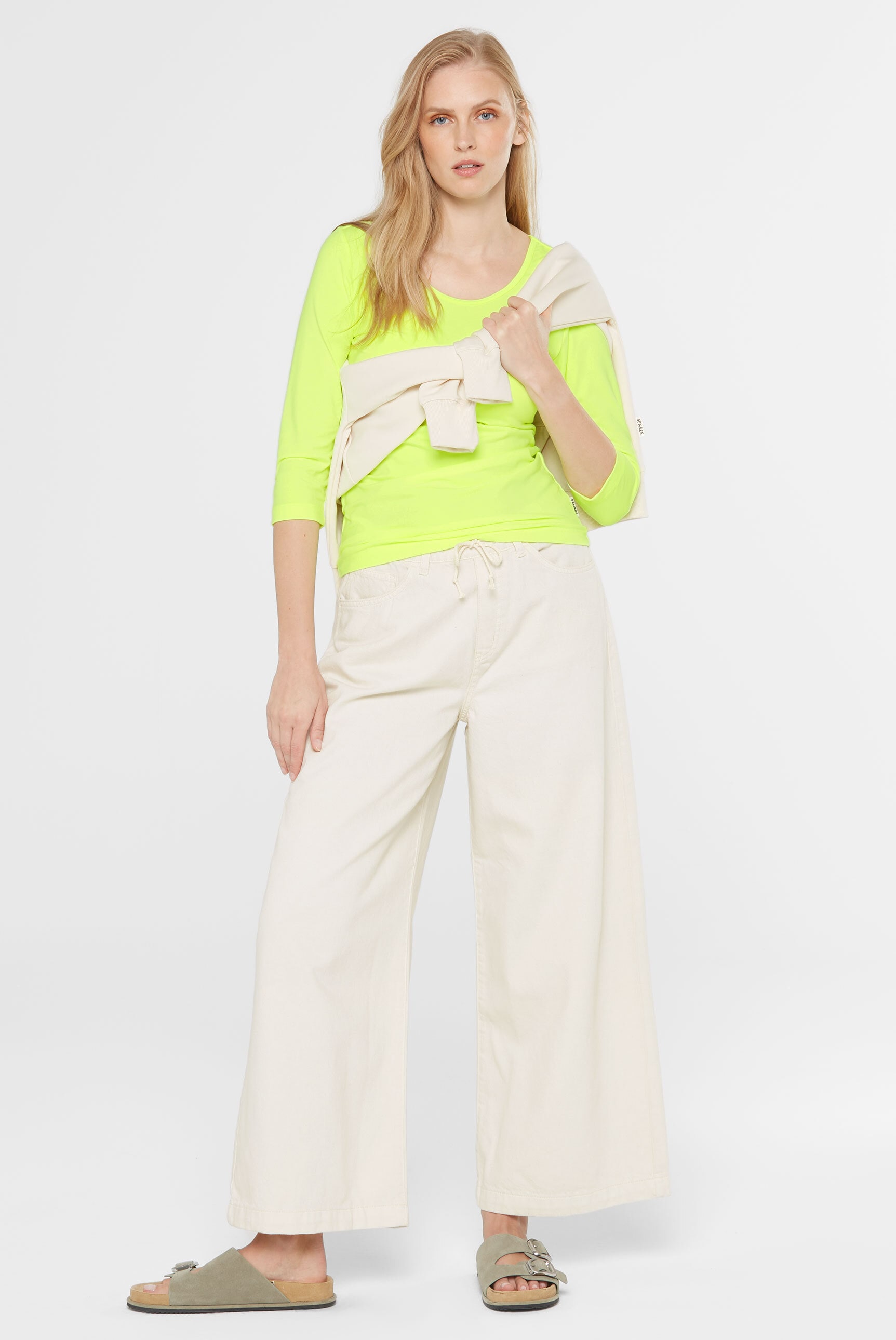 SENSES.THE LABEL Rundhalsshirt, mit Elasthan-Anteil