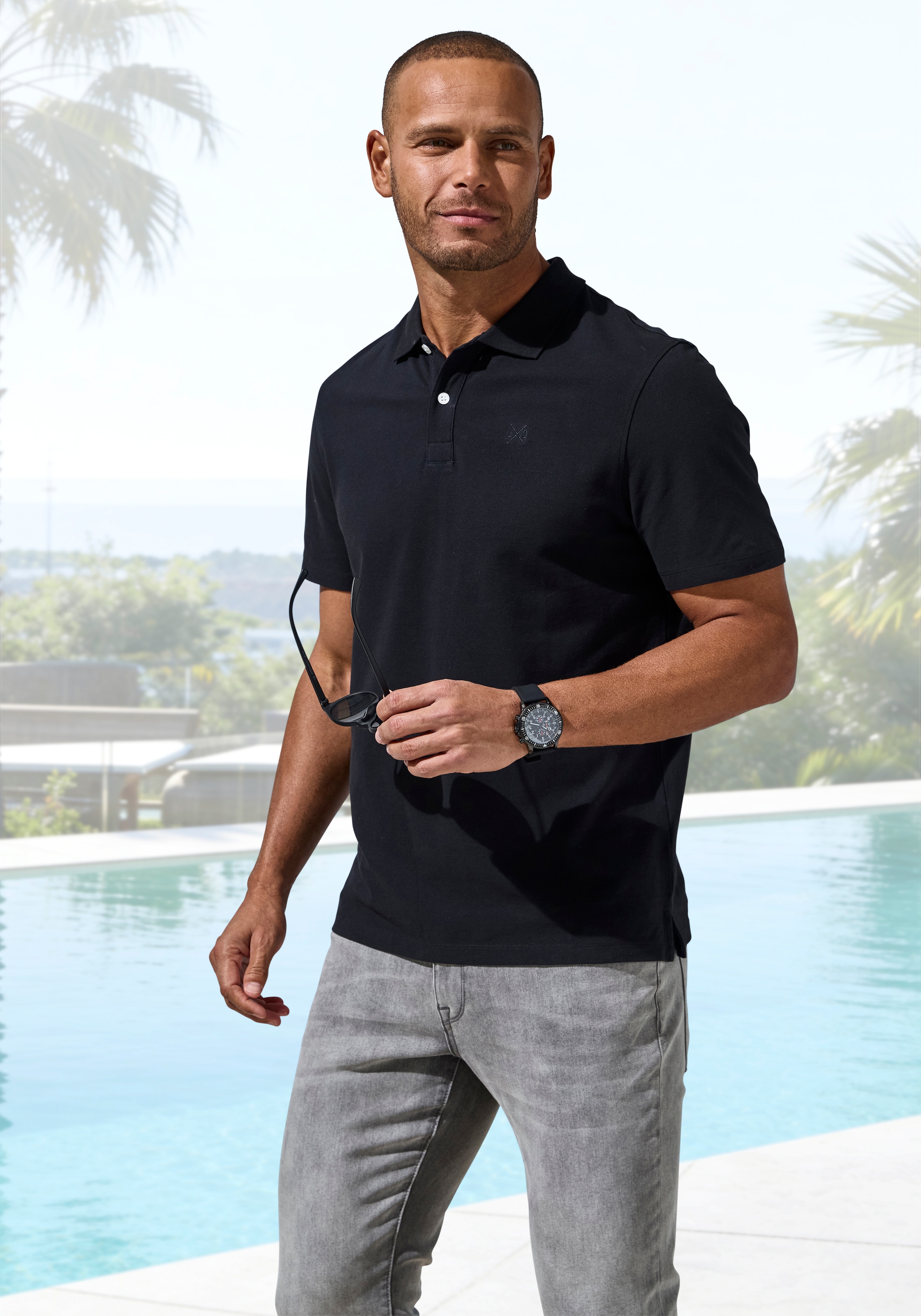 John Devin Poloshirt im-2er-Pack, 2 mit dezenter- hochwertiger Logostickerei - 2er-Sparpack