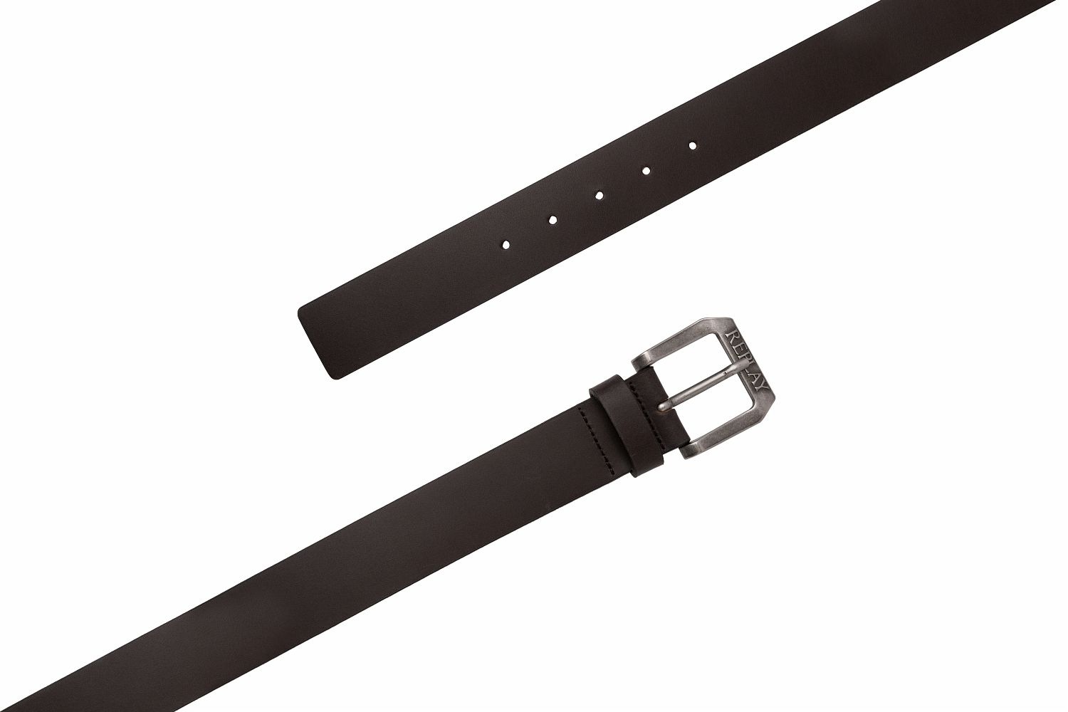 Thumbnail - Replay Ledergürtel mit matter Schließe