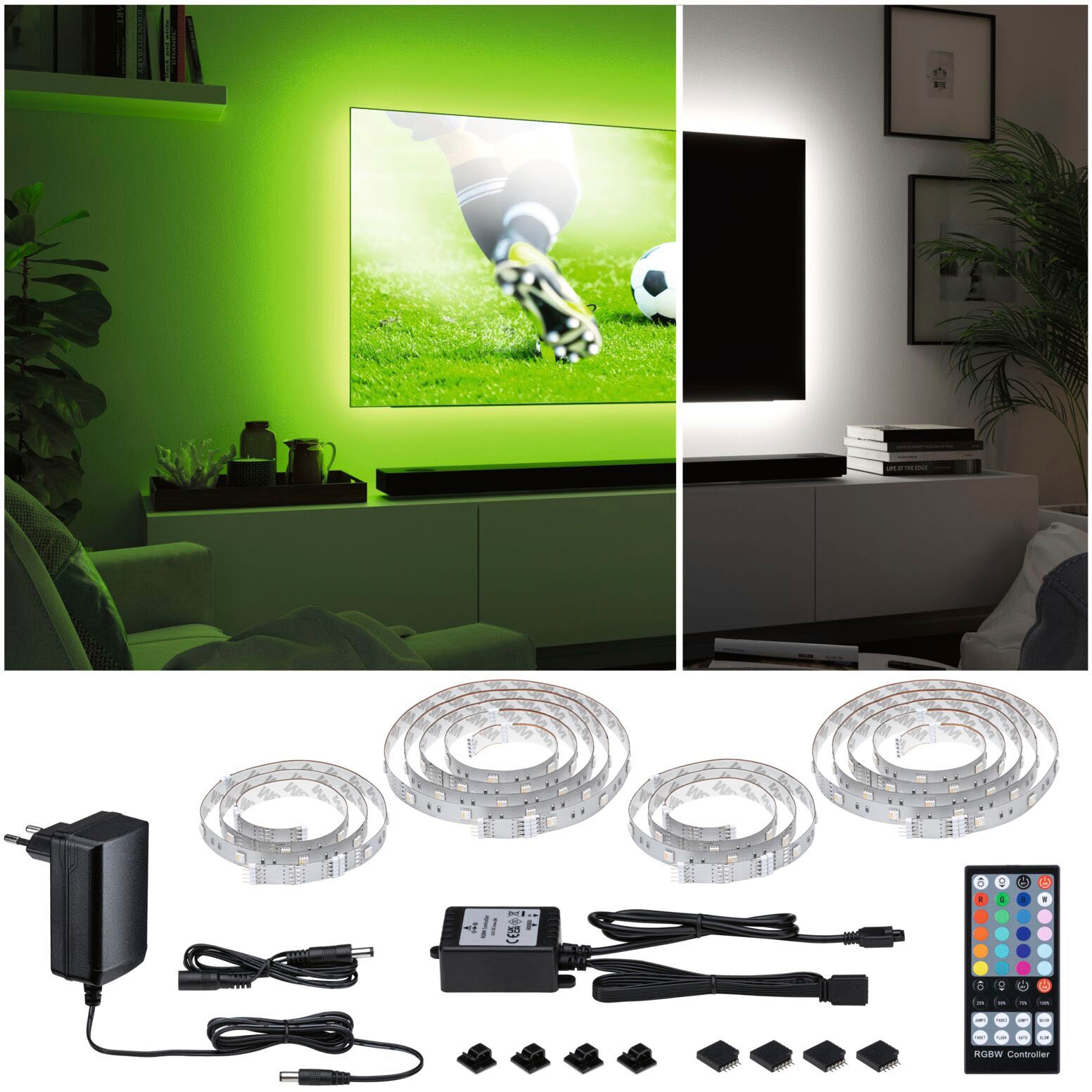 Zoll BAUR Dynamic 22W 234lm/m«, bestellen 65 Basisset RGB TV LED-Streifen »MaxLED Basisset | 1 Paulmann St.-flammig, 4,3m 250 Comfort