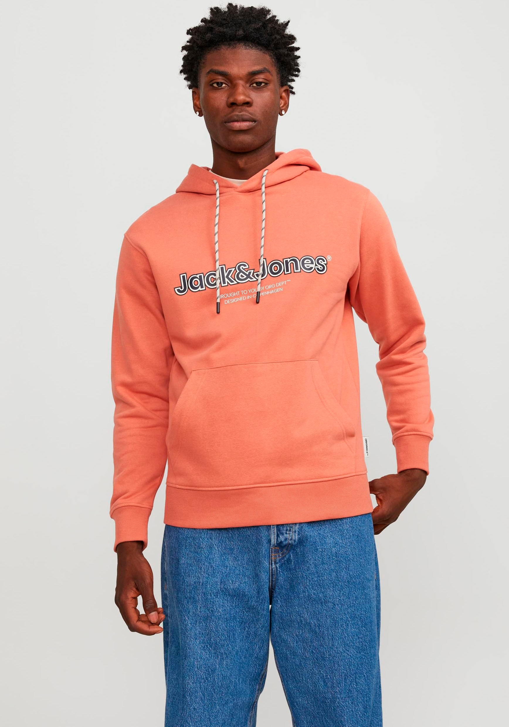 Jack & Jones Hoodie "JORLAKEWOOD SWEAT HOOD BF", mit coolem Print günstig online kaufen