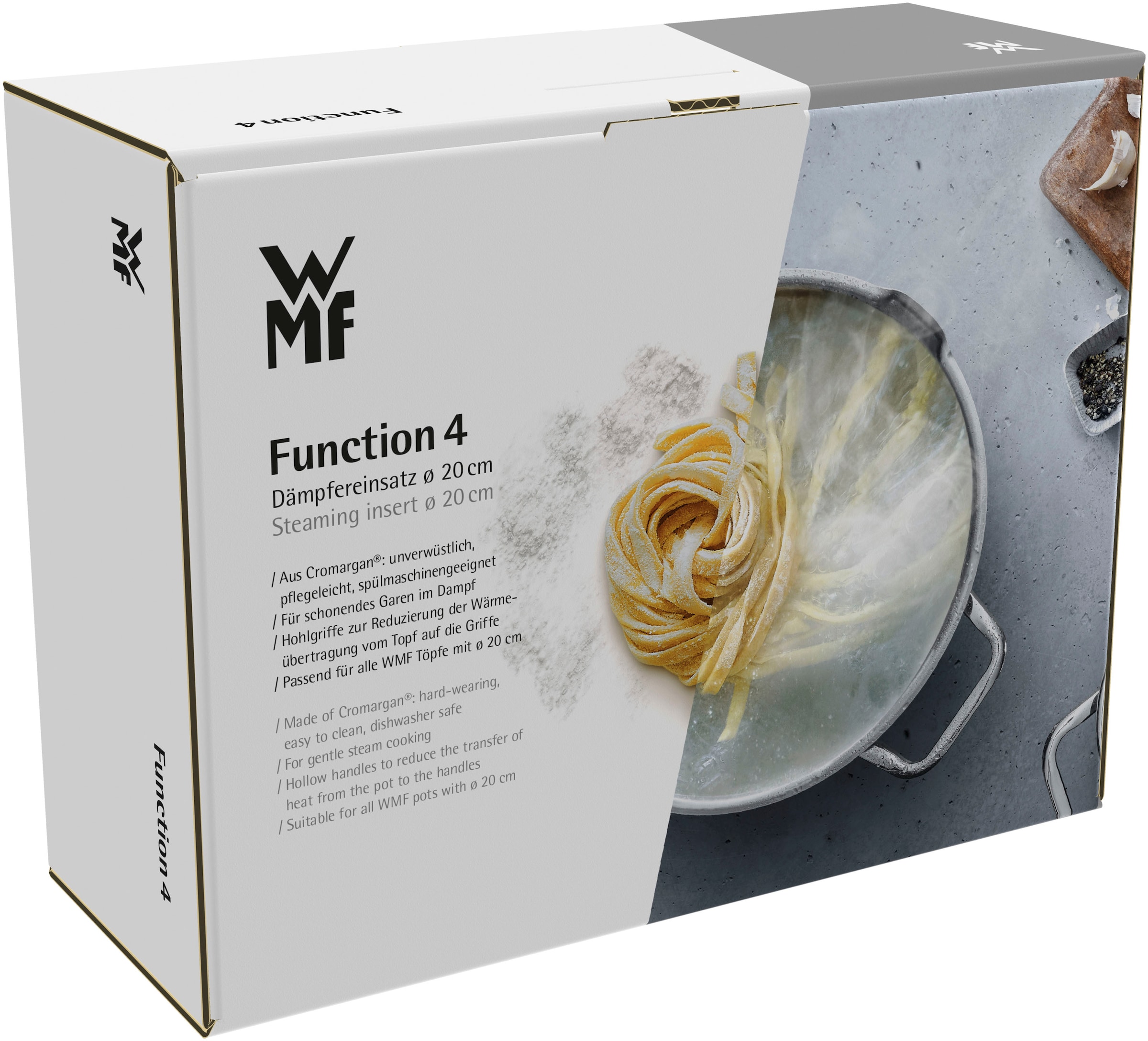 WMF Dampfgareinsatz »Function 4«, (1 tlg.), ideale Größe, wärmereduzierende Hohlgriffe, spülmaschinengeeignet