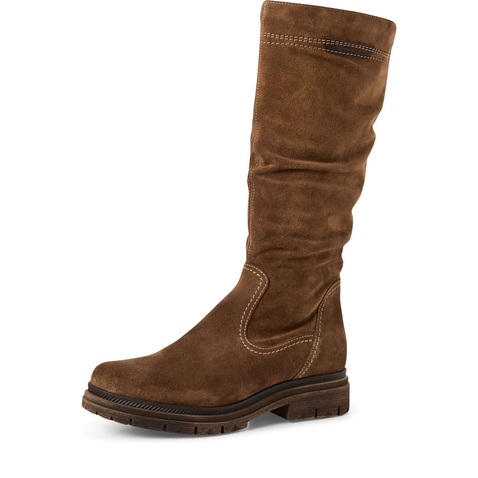 Tamaris Stiefel, Blockabsatz, Langschaftstiefel mit slouchy Falten am Schaf günstig online kaufen