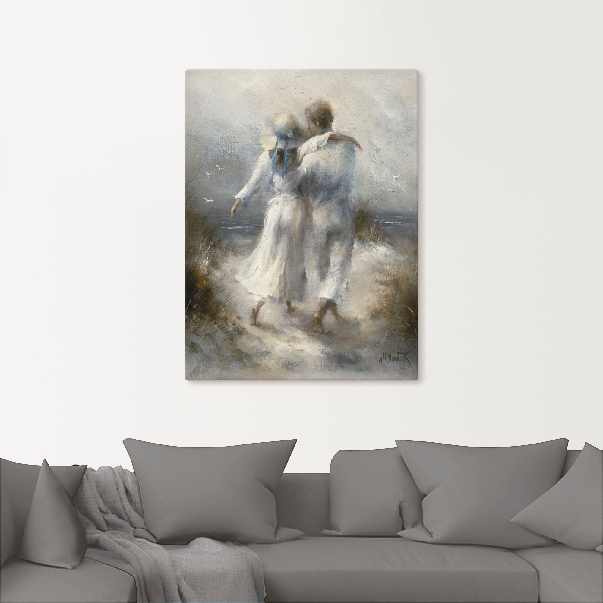 Artland Wandbild "Romantik", Paar, (1 St.), als Leinwandbild, Poster, Wanda günstig online kaufen