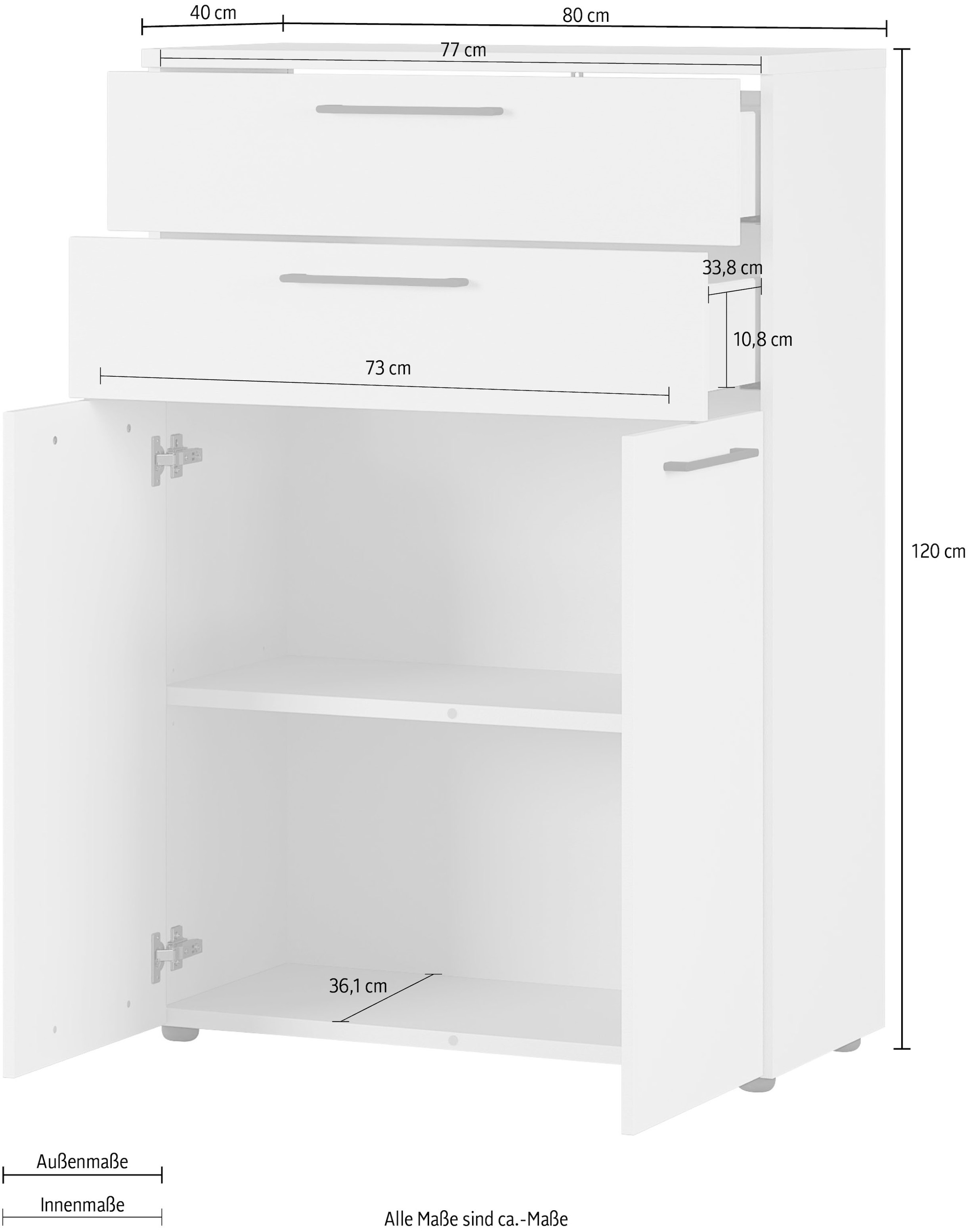 GERMANIA Aktenschrank »GW-Agenda«, opt. mit Schublade, Maße 80x120 cm, Made in Germany