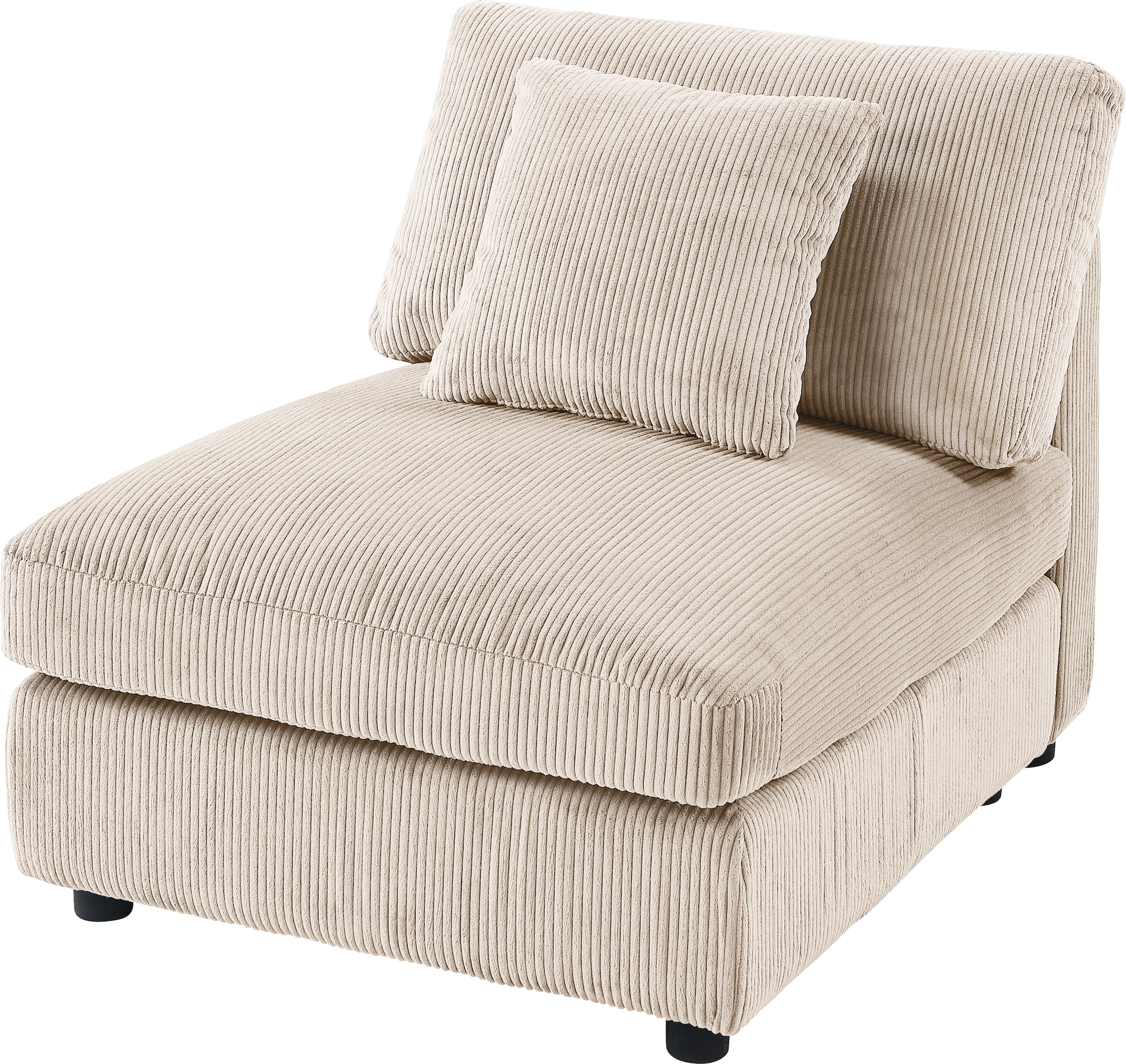 RAUM.ID 4-Sitzer »Bennid, XXL-Modulsofa mit vielen individuellen Stellmöglichkeiten«, (Set, 4 St.), inklusive 2 großen & 2 kleinen Zierkissen im flauschigen Cord