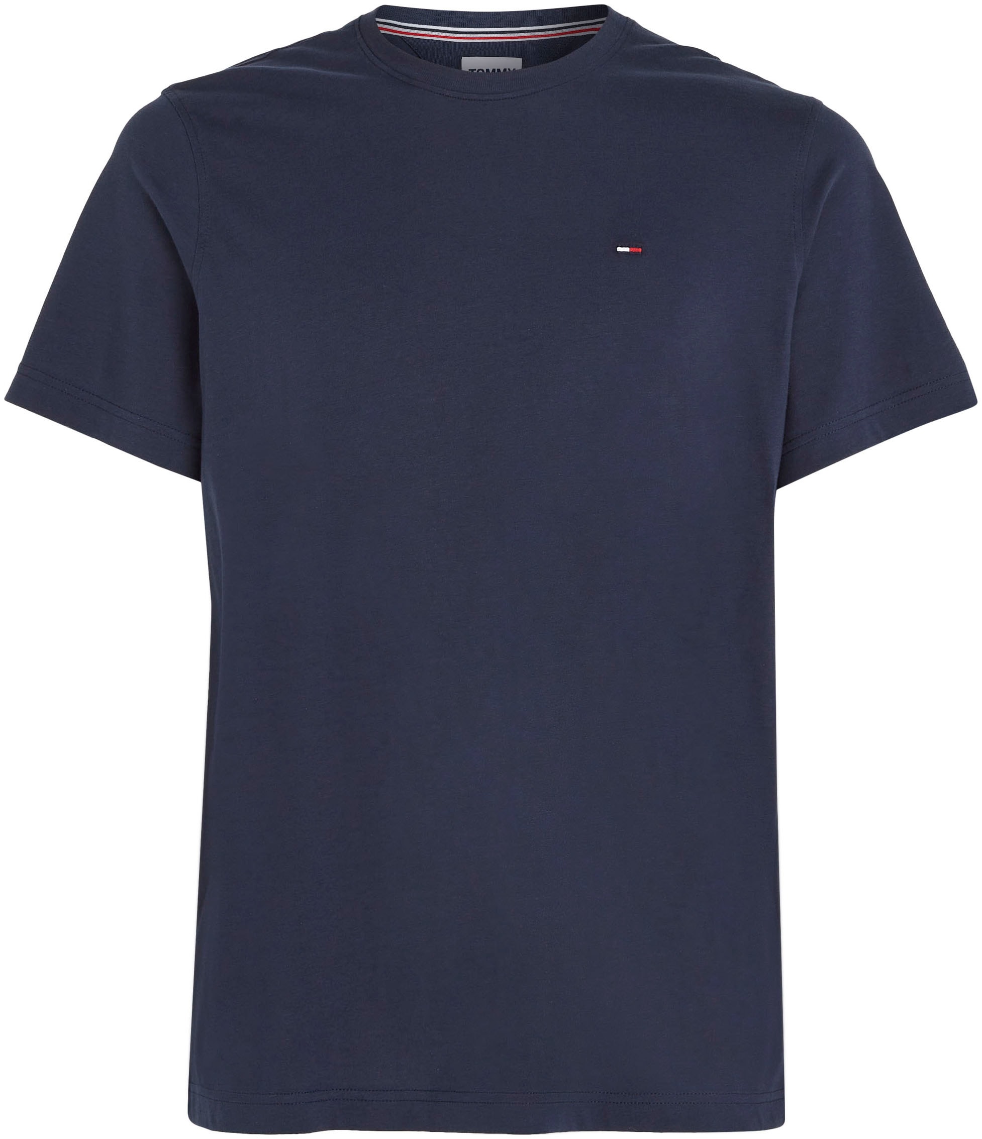 Tommy Jeans T-Shirt »TJM ESSENTIAL SOLID TEE«, Regular Fit mit Rundhalsausschnitt und dezenter Logo-Flag