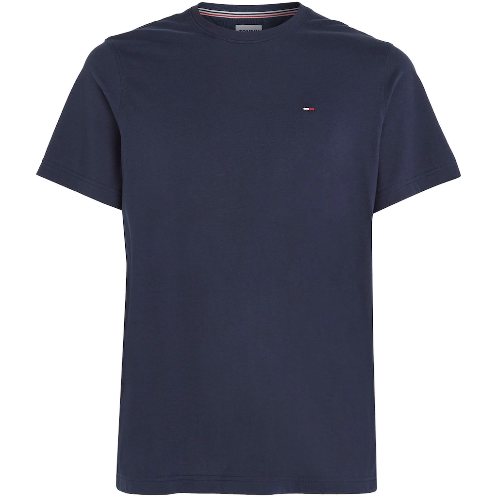 Tommy Jeans T-Shirt »TJM ESSENTIAL SOLID TEE«, Regular Fit mit Rundhalsausschnitt und dezenter Logo-Flag