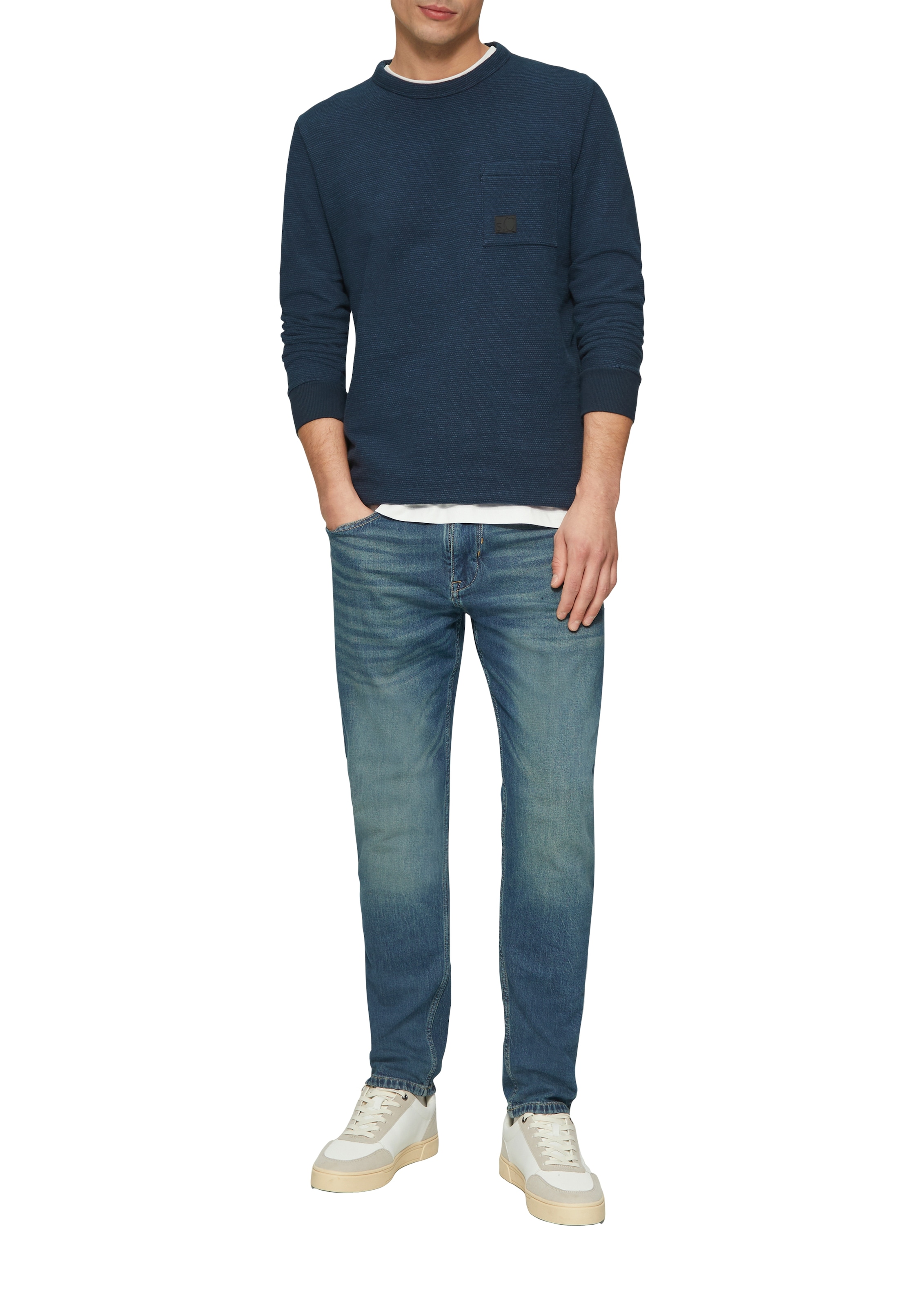 s.Oliver Longsleeve, mit Logo Stickerei