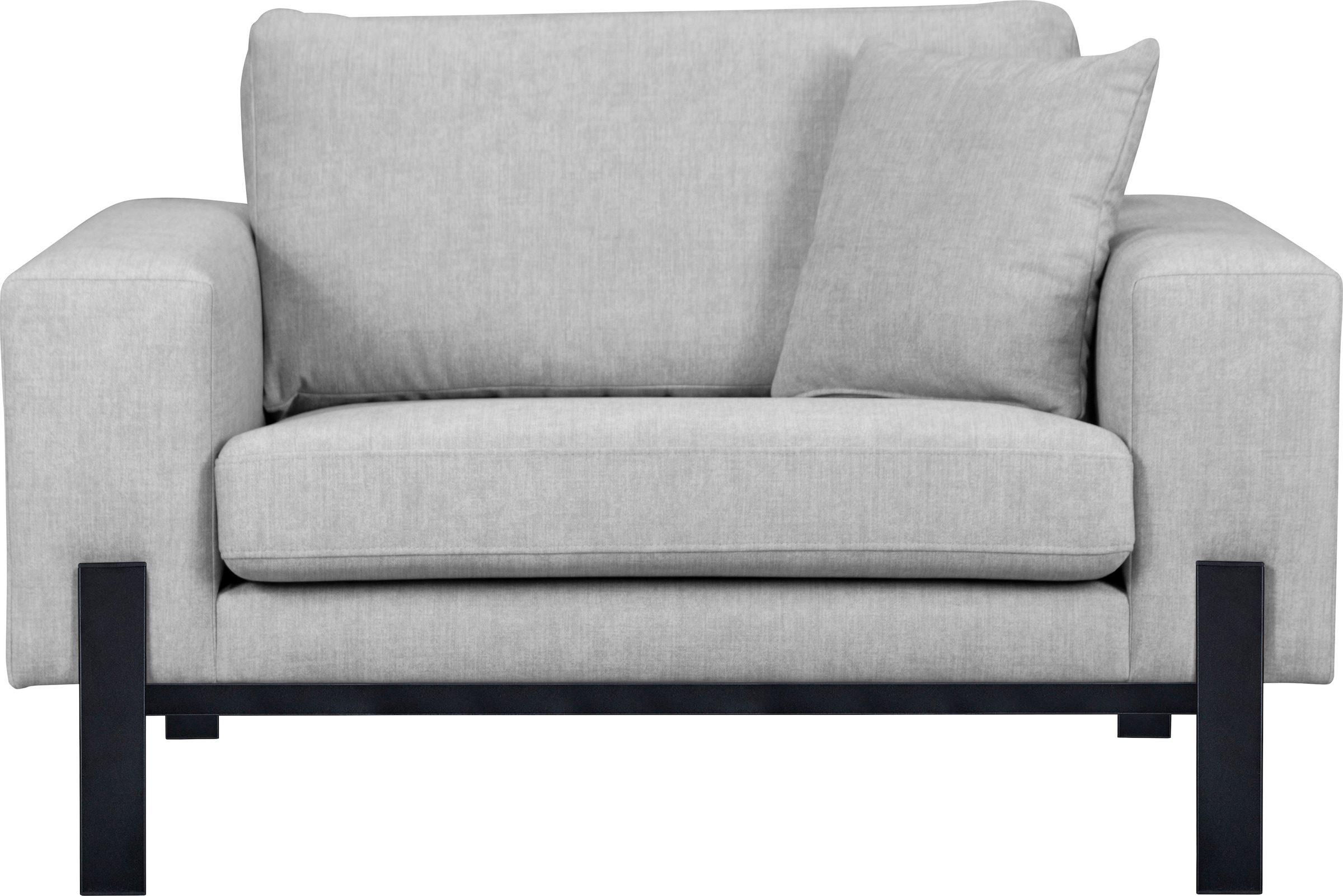 OTTO products Loveseat "Ennis Sessel Metallgestell", Verschiedene Bezugsqualitäten: Baumwolle, recyceltes Polyester