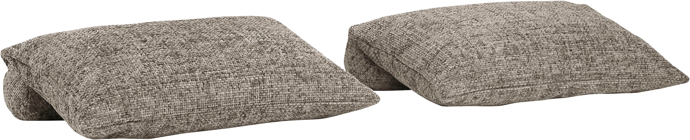 Dekokissen, grau, SET ONE BY MUSTERRING, Strukturstoff, Dekokissen_Sitzkissen_Kissenhüllen, "Baldwin", 4-teiliges Kissenset, passend zum Bett Baldwin