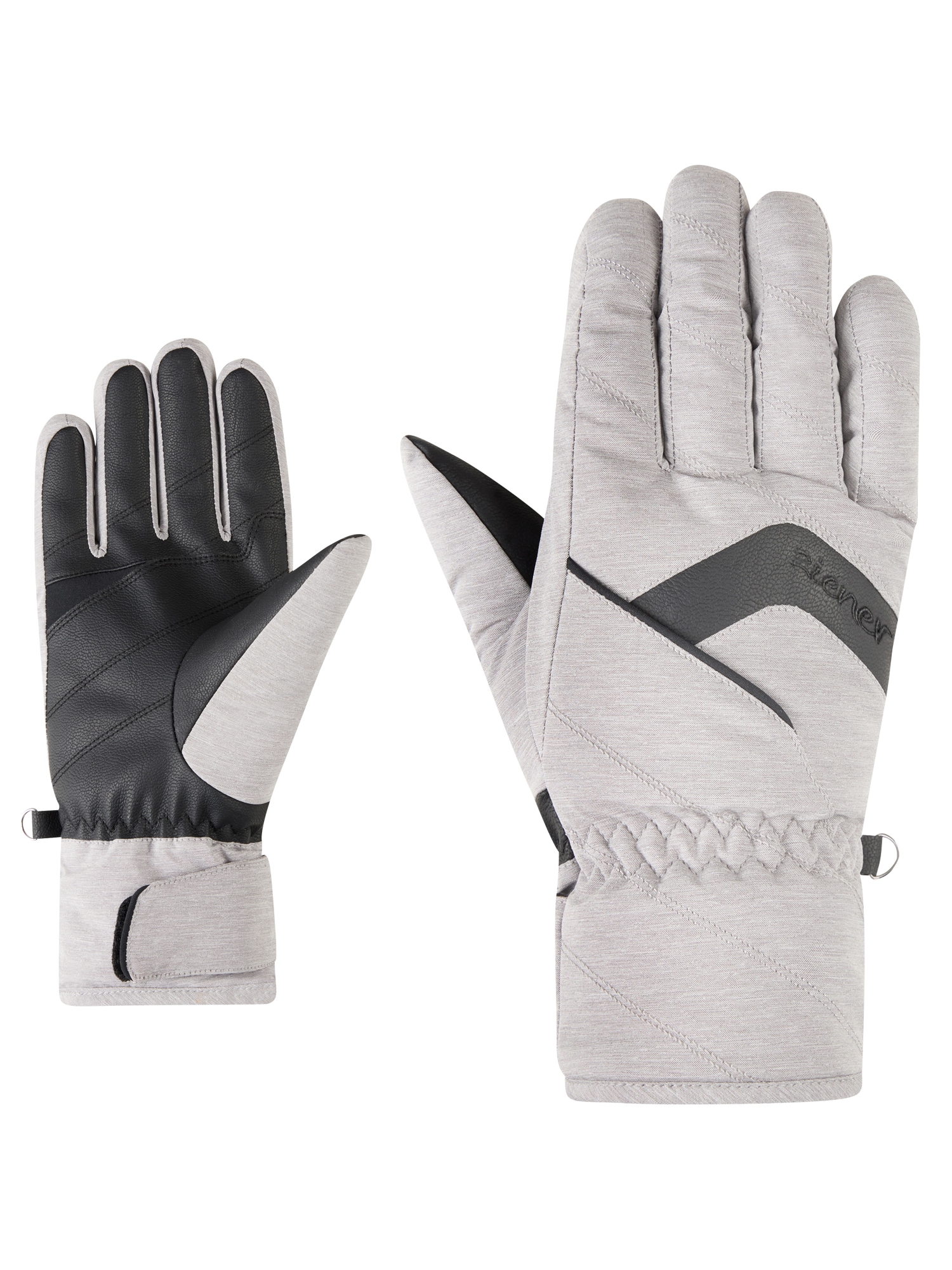 Multisporthandschuhe ZIENER "KARION-Z AS glove lady", Damen, Gr. 6, light mélange, Materialmix, Handschuhe