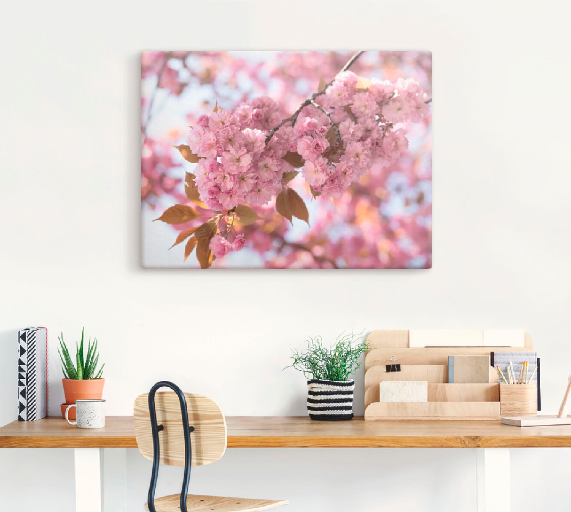 Artland Wandbild "Japanische Kirschblüte in Love I" Blumen 1 Stk. tlg. als günstig online kaufen