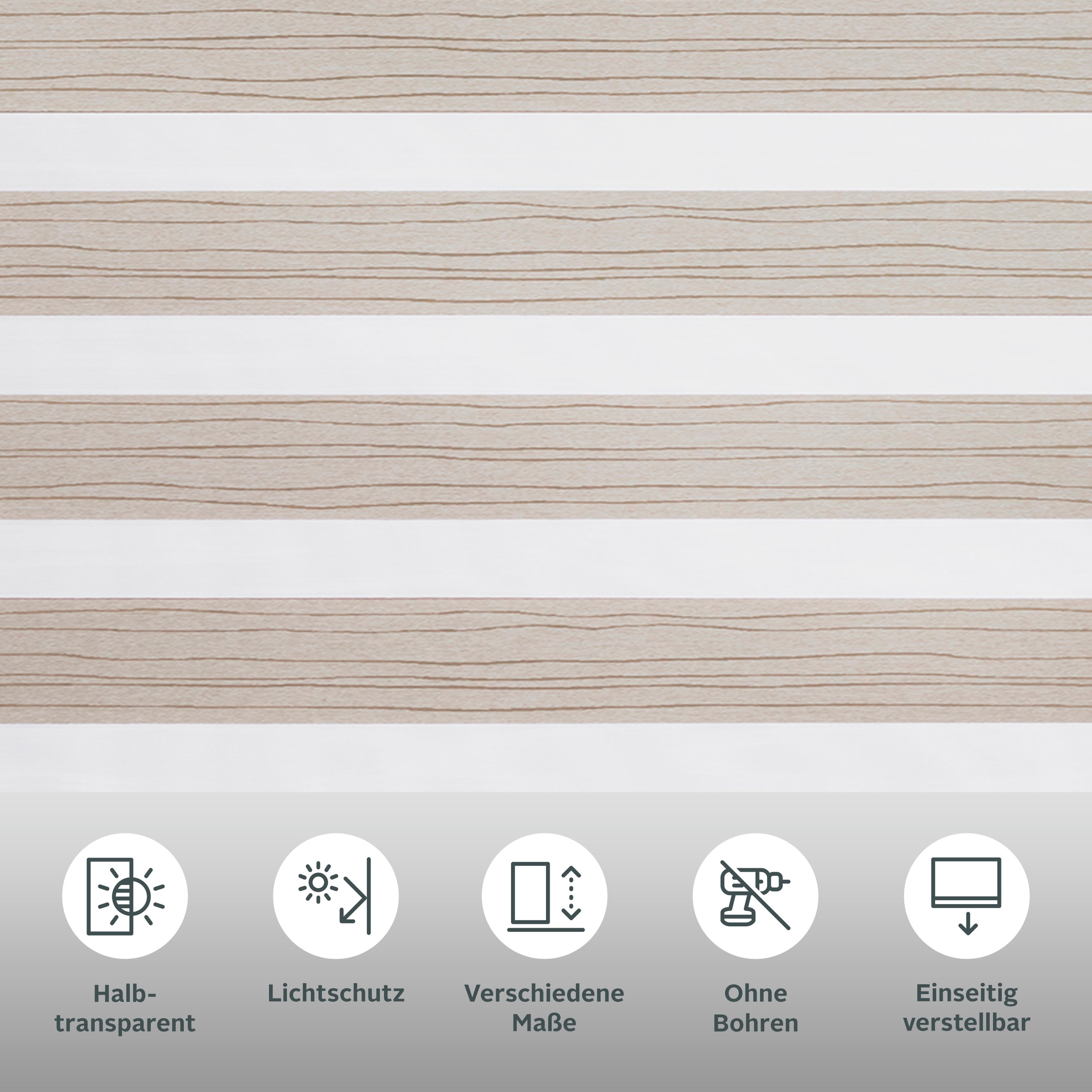 Thumbnail - my home Doppelrollo "PAGELLA" Lichtschutz Blendschutz  Sichtschutz  Verdunkelung ohne Bohren freihängend mit eingewebten...