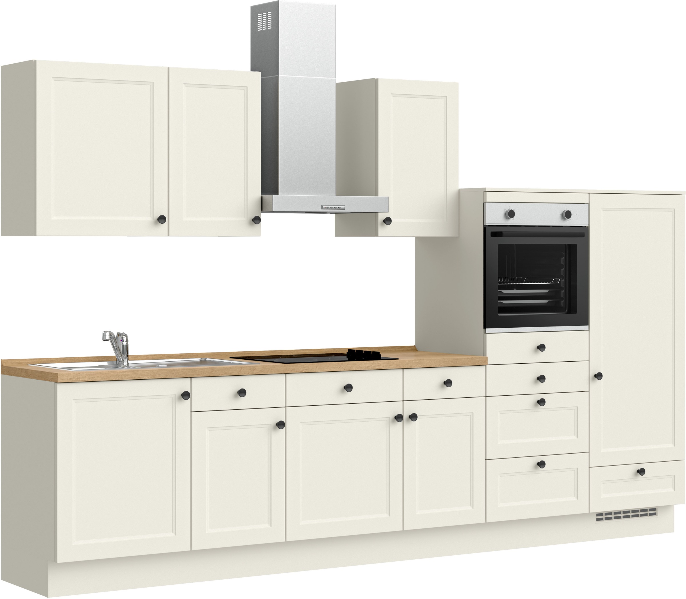 nobilia® Küchenzeile »"Cascada I"«, vormontiert, Ausrichtung wählbar, Breite 330 cm, wahlw. mit E-Geräten
