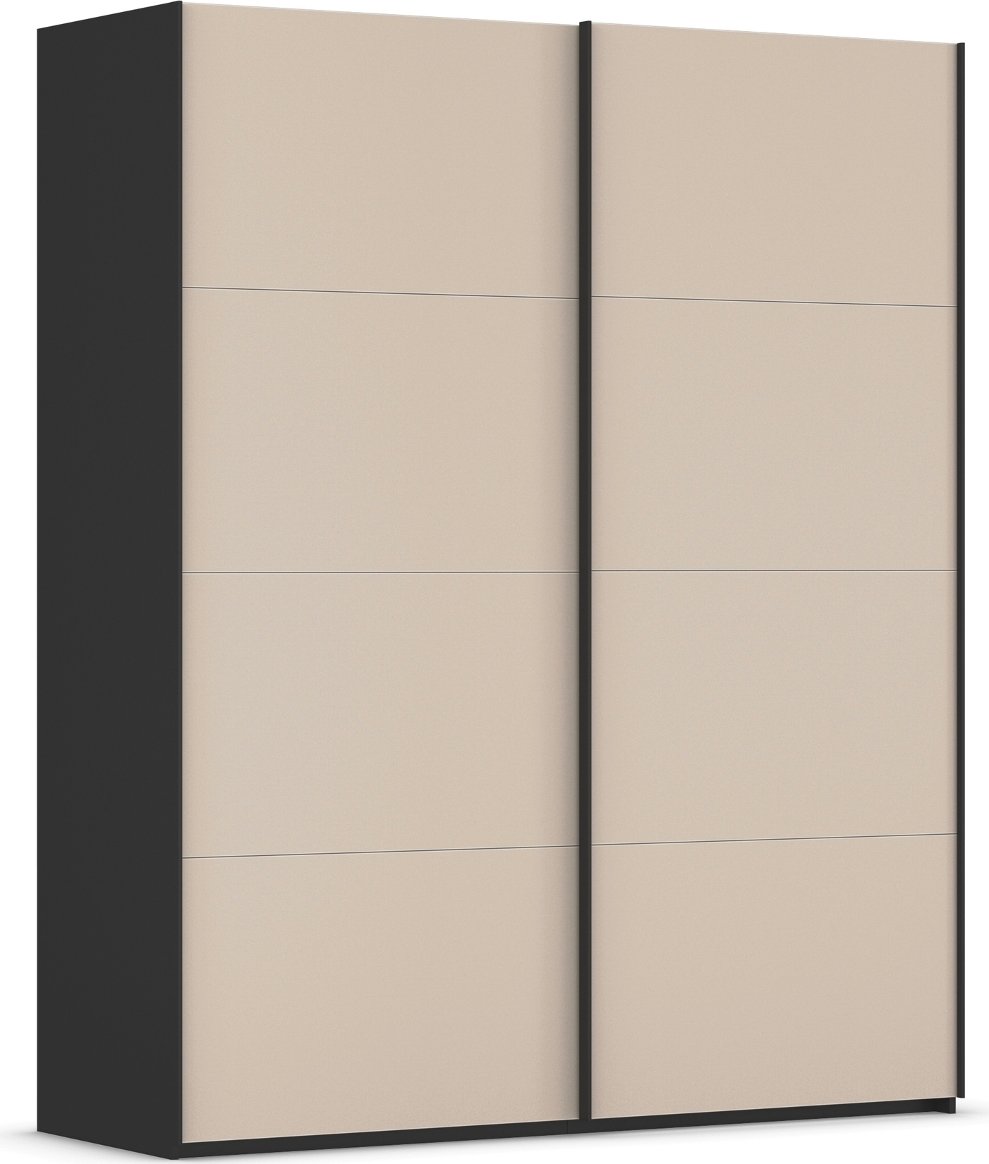 rauch Schwebetürenschrank "Kleiderschrank Schrank Garderobe Schlafzimmerschrank SCALE-FYRA" edle viergeteilte Türen mit Glas-Front viele Farben MADE IN GERMANY
