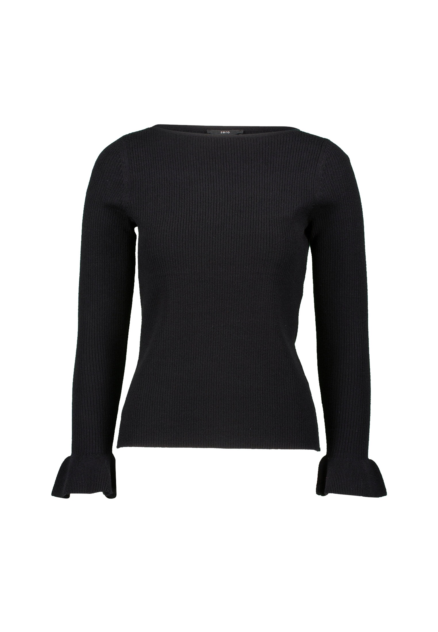 Zero Strickpullover "Damen mit Volants am Ärmel" 1 tlg. günstig online kaufen