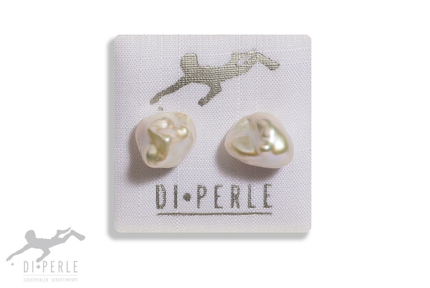 DI PERLE Paar Ohrstecker »Damen Perlenschmuck 585 Gelbgold Süsswasser Perlen Ohrstecker« Damen Perlenschmuck