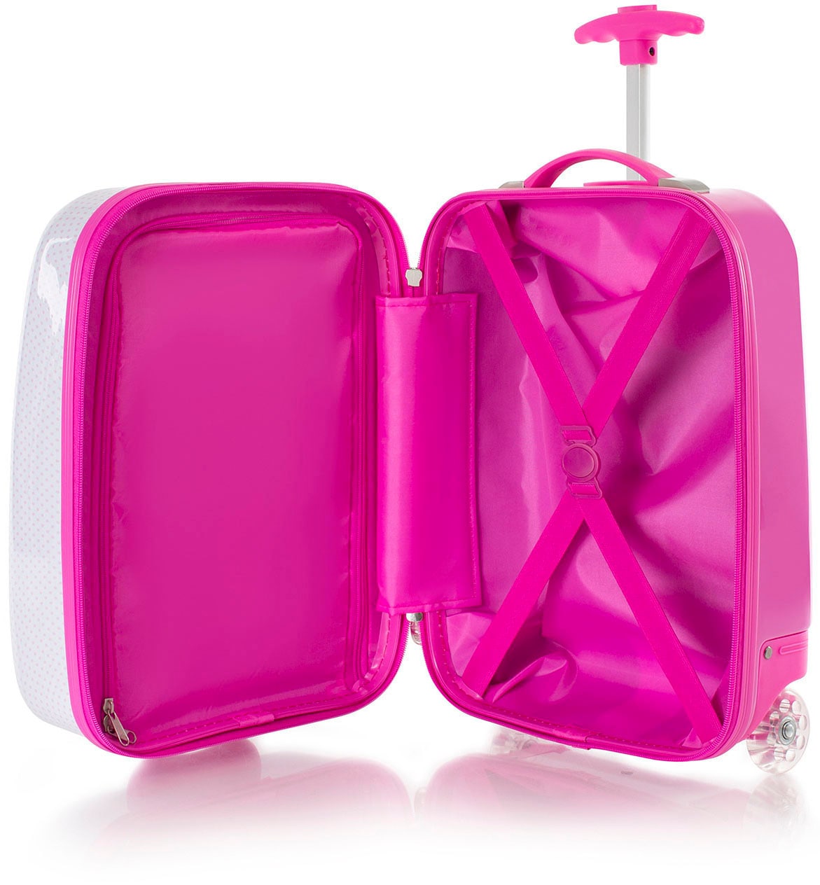 Heys Kinderkoffer »Hello Kitty rosa, 46 cm«, 2 Rollen, Kindertrolley Handgepäck-Koffer mit Quick-Release-Trolley-Griffsystem