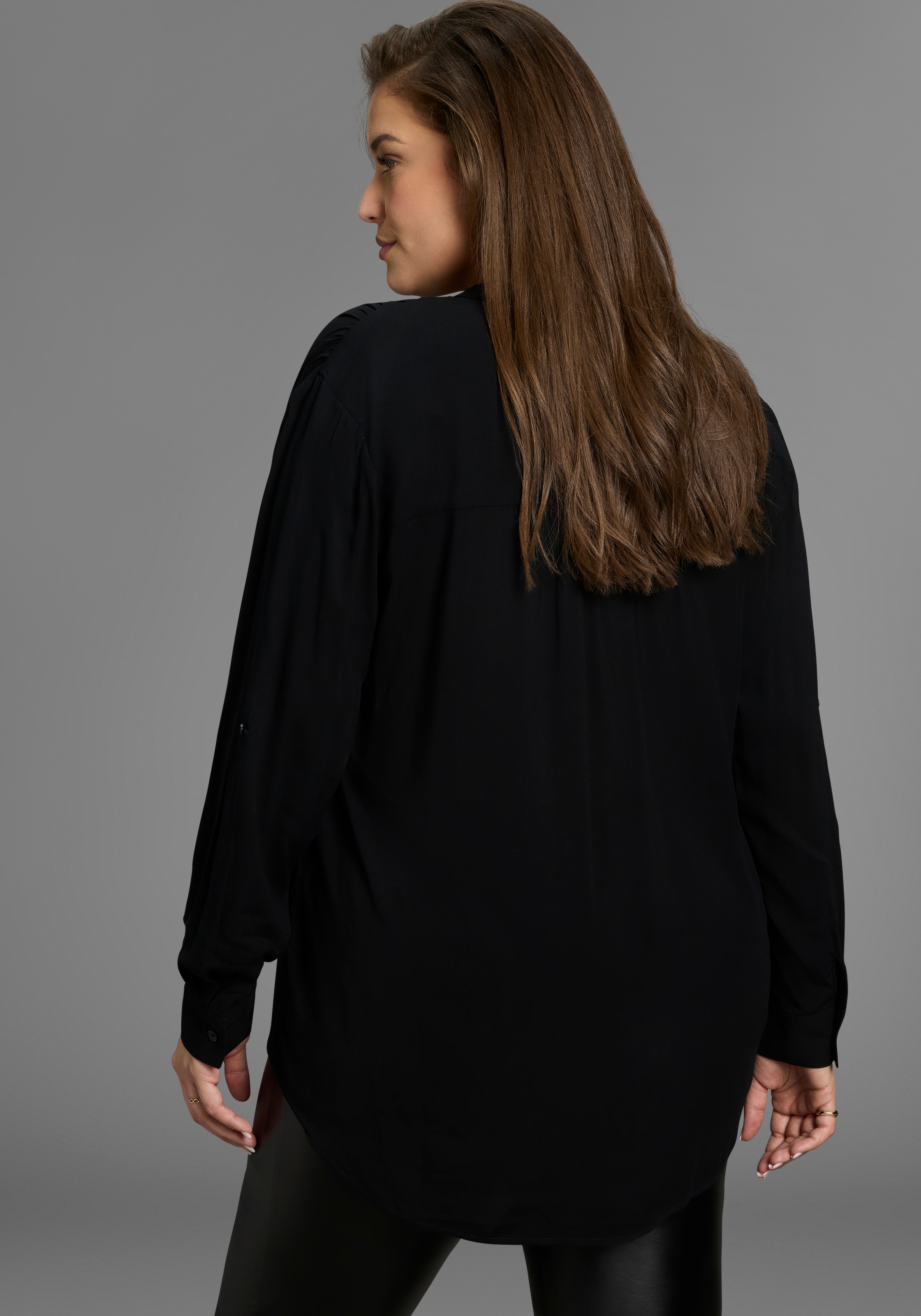 Laura Scott CURVE Longbluse, im Tunika Stil aus weicher Viskose - GROSSE GRÖSSE