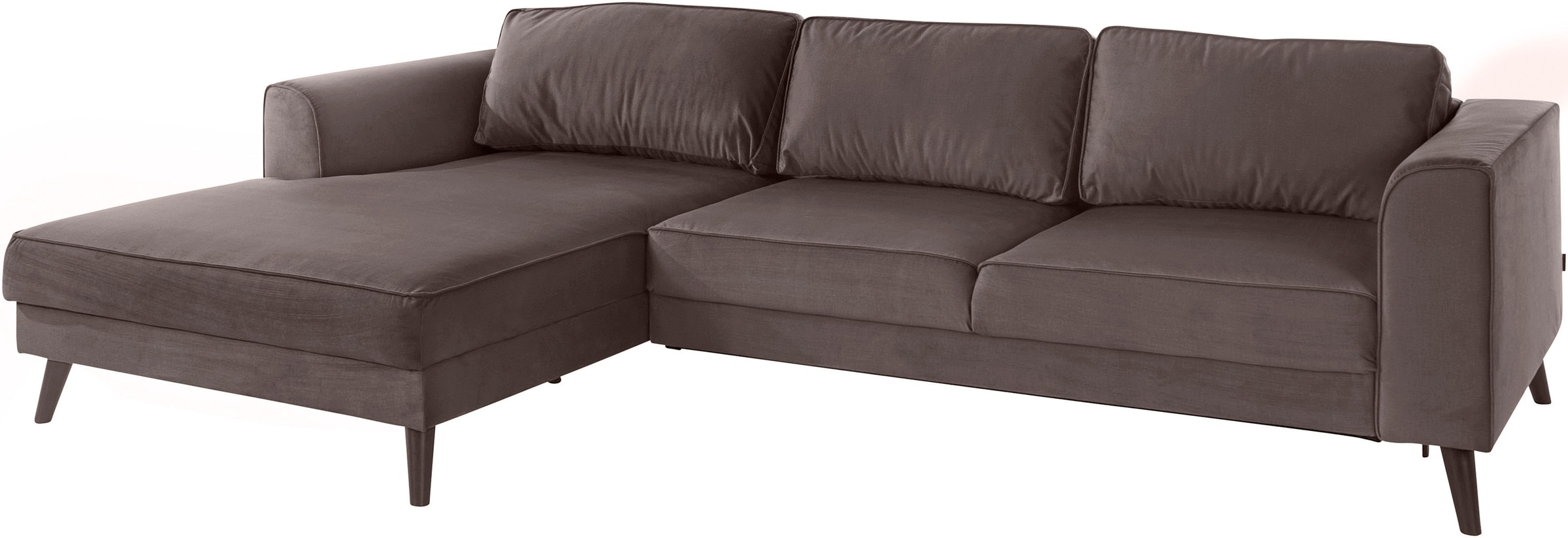 Thumbnail - Home affaire Ecksofa "Lumber Jack, elegant und bequem, Breite 280, hoher Fuß, L-Form" in moderner Optik