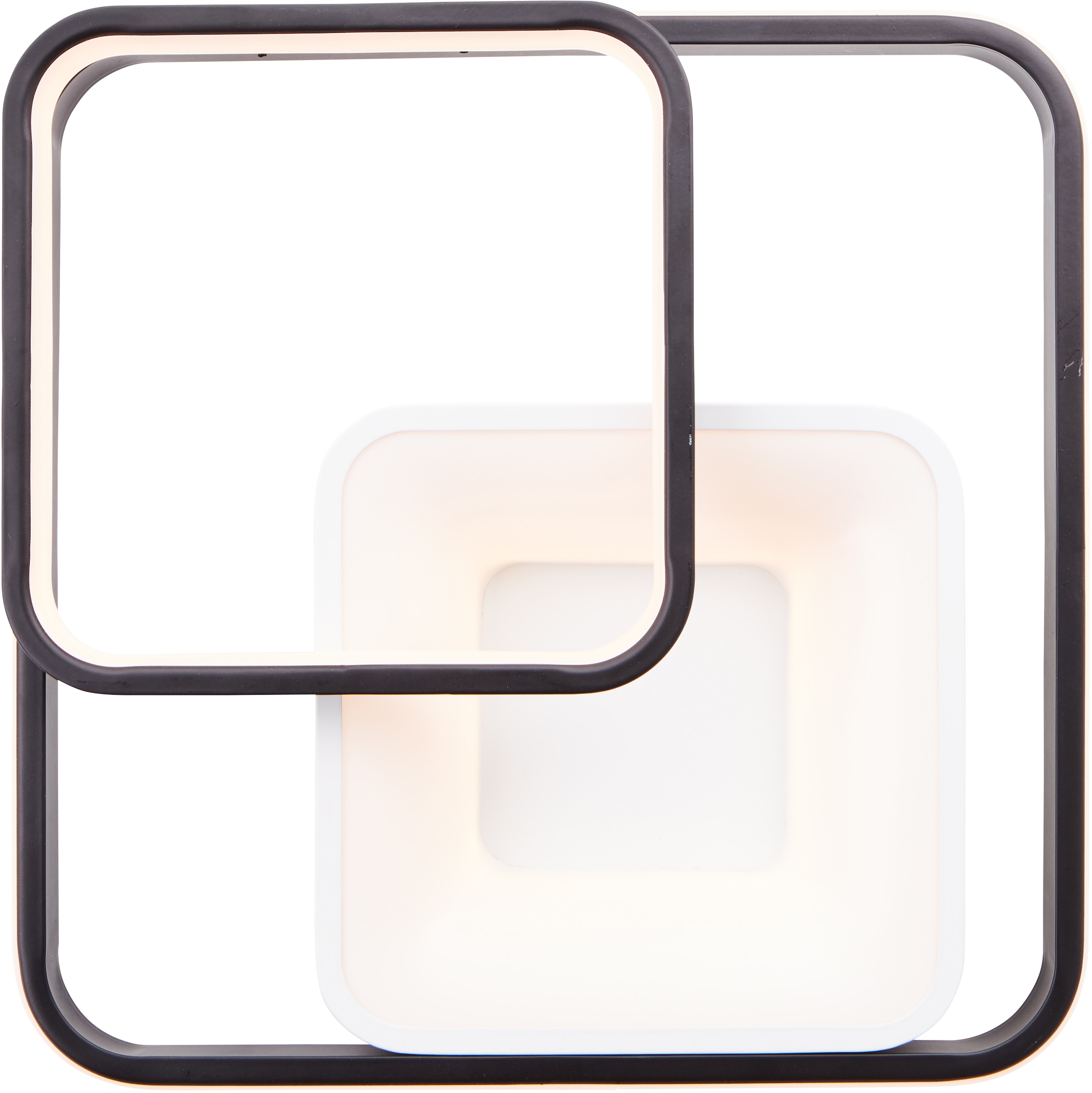Brilliant LED Deckenleuchte »Cava«, 1 flammig, Leuchtmittel LED-Modul | LED fest integriert, 40 x 40 cm, dimmbar, CCT, 5000 lm, Fernbedienung, Metall, weiß/schwarz