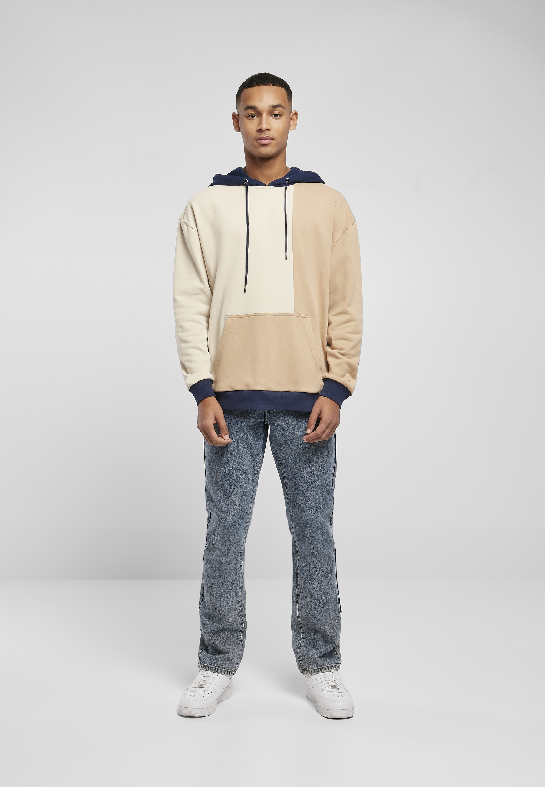 URBAN CLASSICS Rundhalspullover »Urban Classics Herren Oversized Color Block Hoody« 1 Stk.