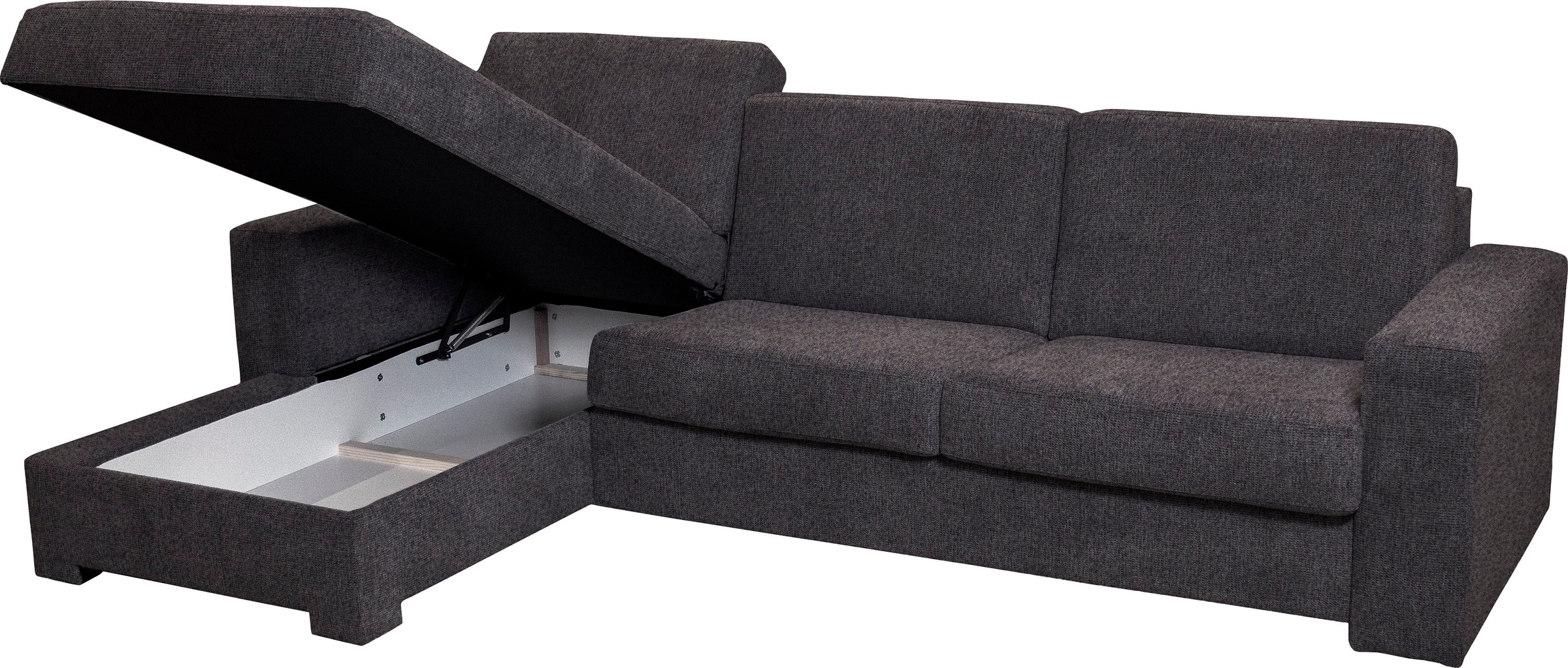 Home affaire Ecksofa »Roma "M" Matratzenhöhe 14 cm, Dauerschlaffunktion, mit Unterfederung,«, Liegemaße ca 143x198 cm, L-Form