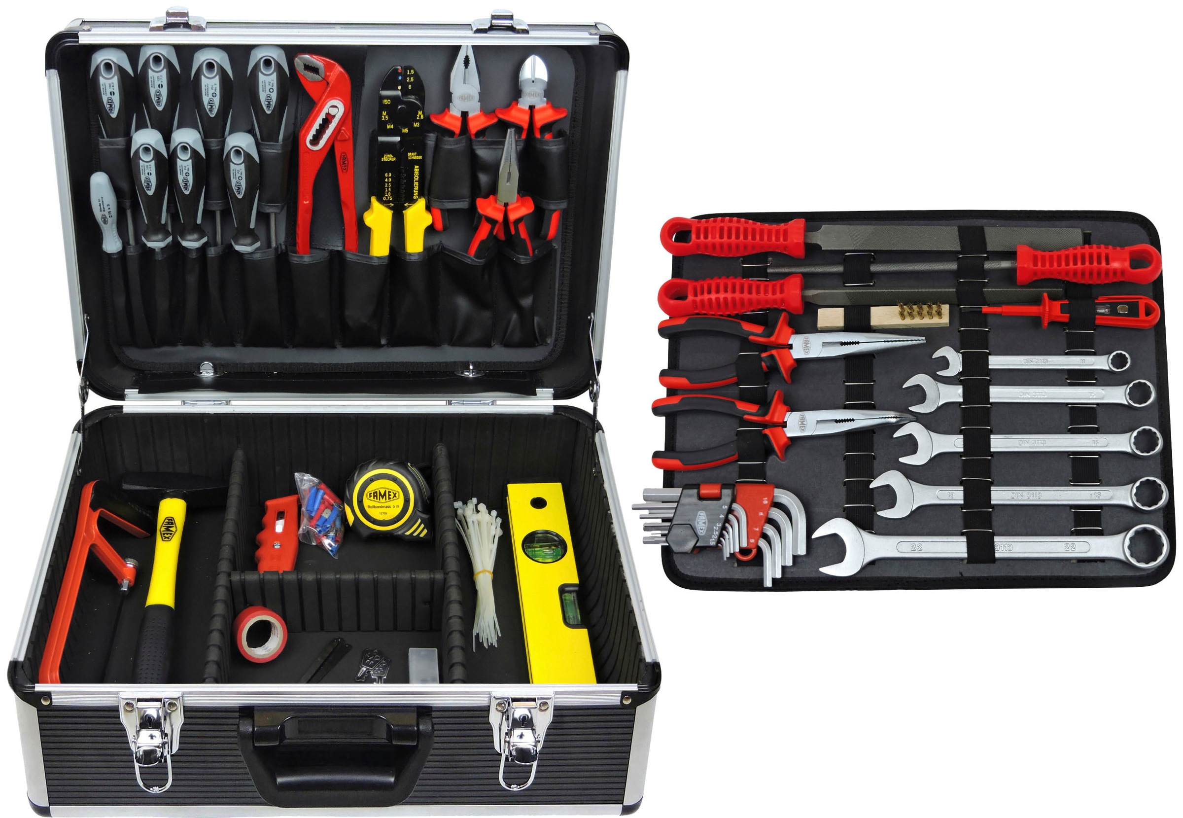 FAMEX Werkzeugset »723-47«, 170-tlg., Mechaniker Werkzeugkoffer mit Werkzeug  | BAUR