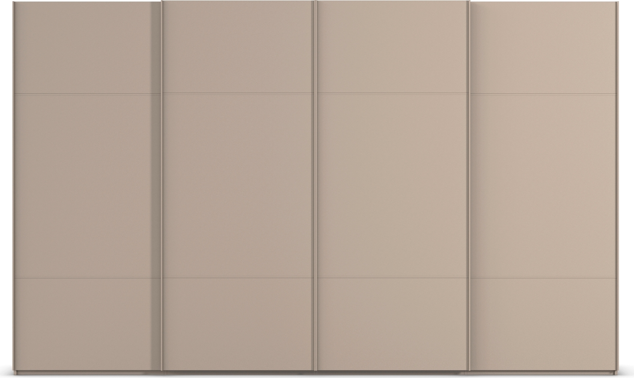 rauch Schwebetürenschrank »Kleiderschrank Schrank Garderobe Schlafzimmerschrank SCALE-TRIO«, edle dreigeteilte Front, 2 Zierleisten in Griff-Farbe MADE IN GERMANY