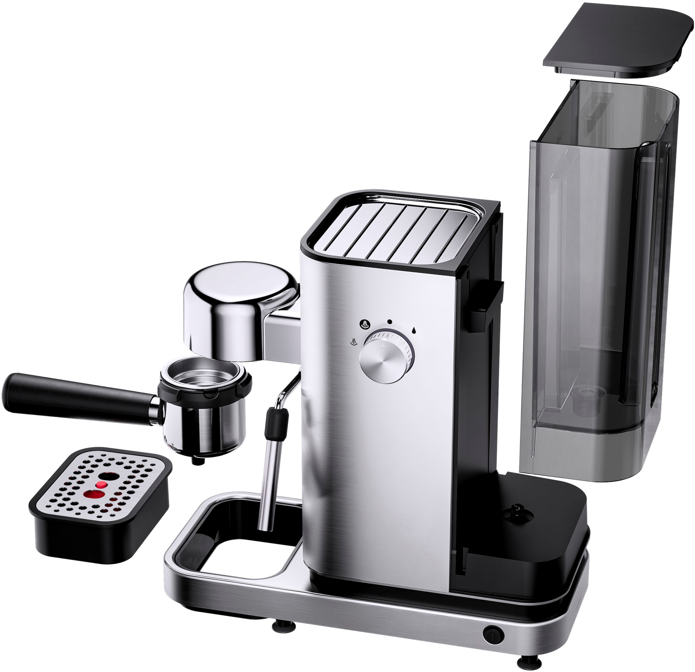 WMF Espressomaschine »LONO«, kompakt, elegant, 15 bar, 1350 Watt, Milchschaumdüse, Cromargan