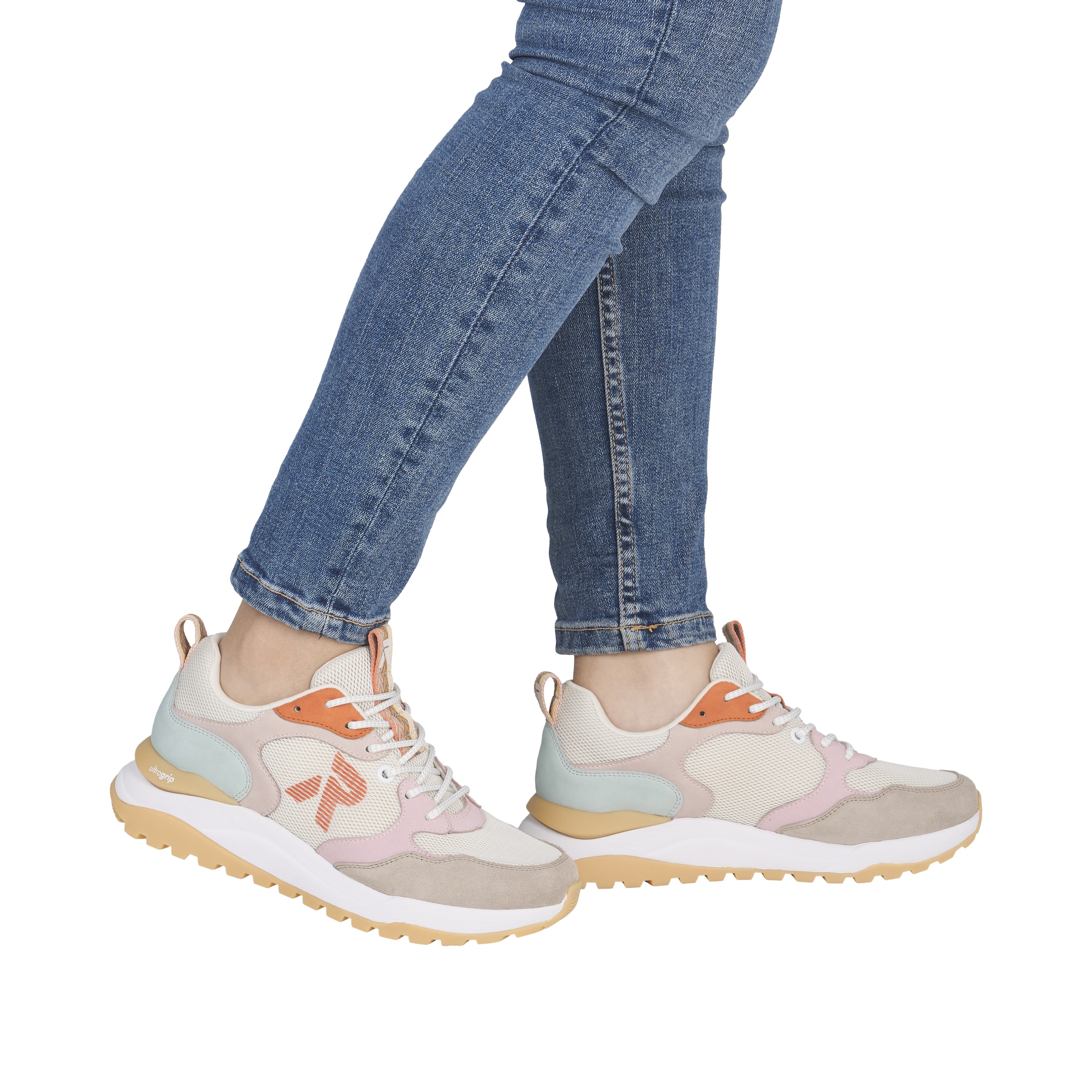 RIEKER Sport Keilsneaker  Schnürschuh, Freizeitsneaker, Halbschuh mit gepolstertem Schaftrand