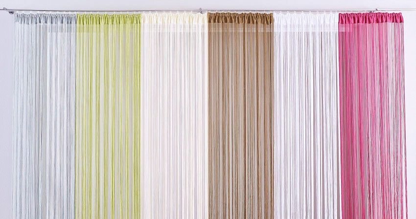 my »Fao-Uni«, home BAUR bestellen Kräuselband, pflegeleicht Fadenvorhang (1 St.), transparent, multifunktional, Polyester, |