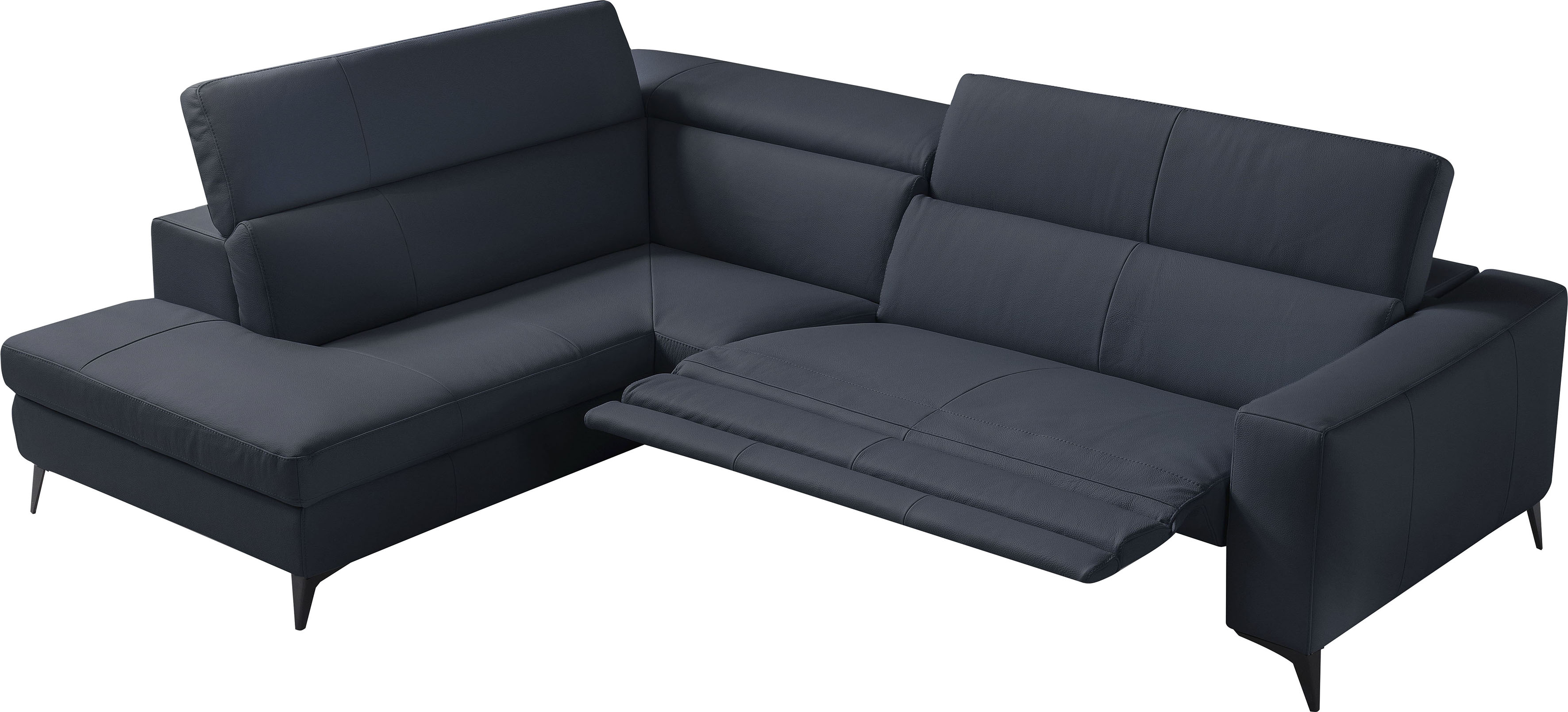 Egoitaliano Ecksofa "Edith, Designsofa mit hohem Sitzkomfort, Breite 269cm, L-Form" inkl. elektrischer Relaxfunktion und manuell verstellbaren Kopfteilen