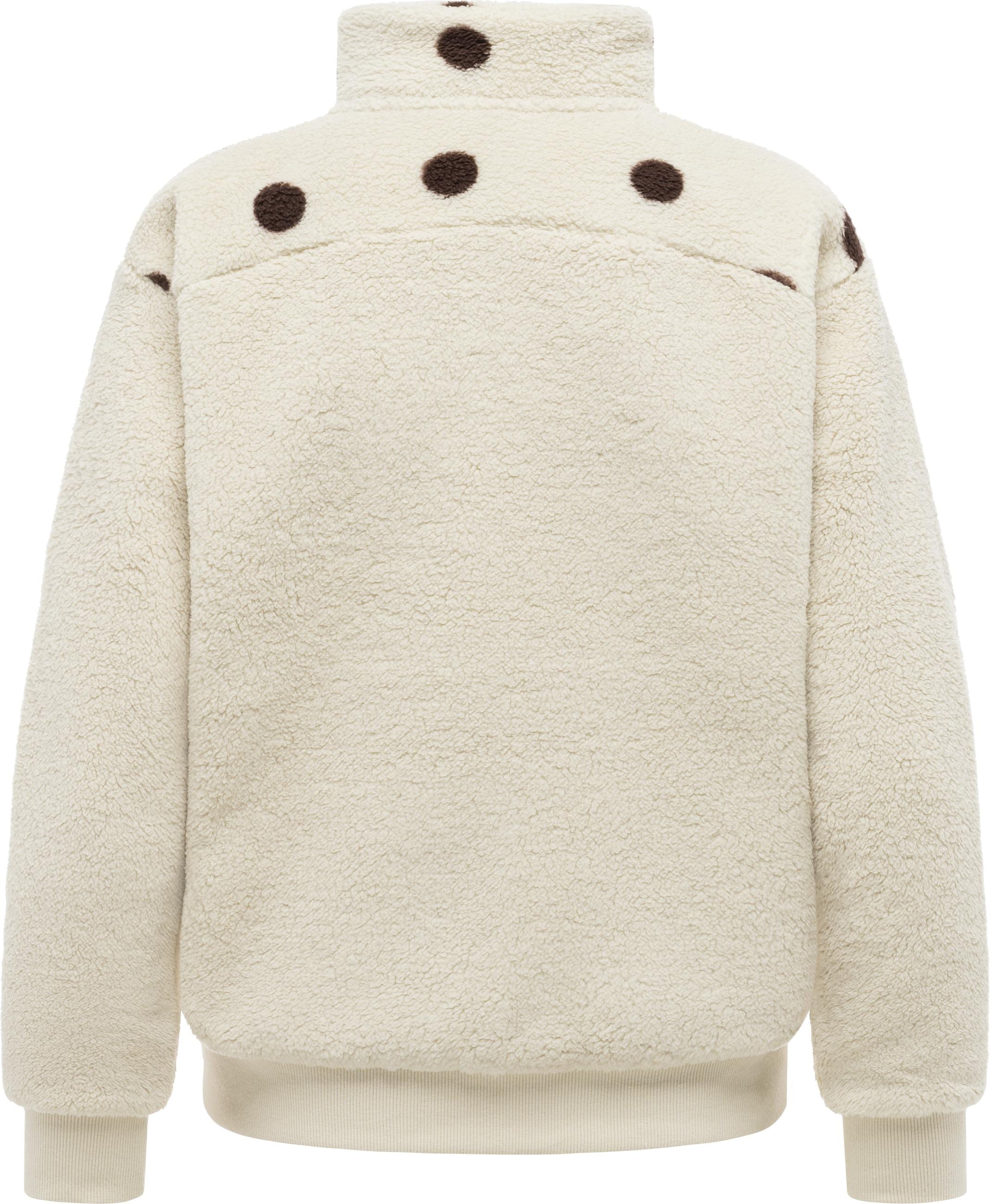 Ragwear Fleecejacke »Madaras Print Y« ohne Kapuze Leichte Plüschjacke im Materialmix, winddicht
