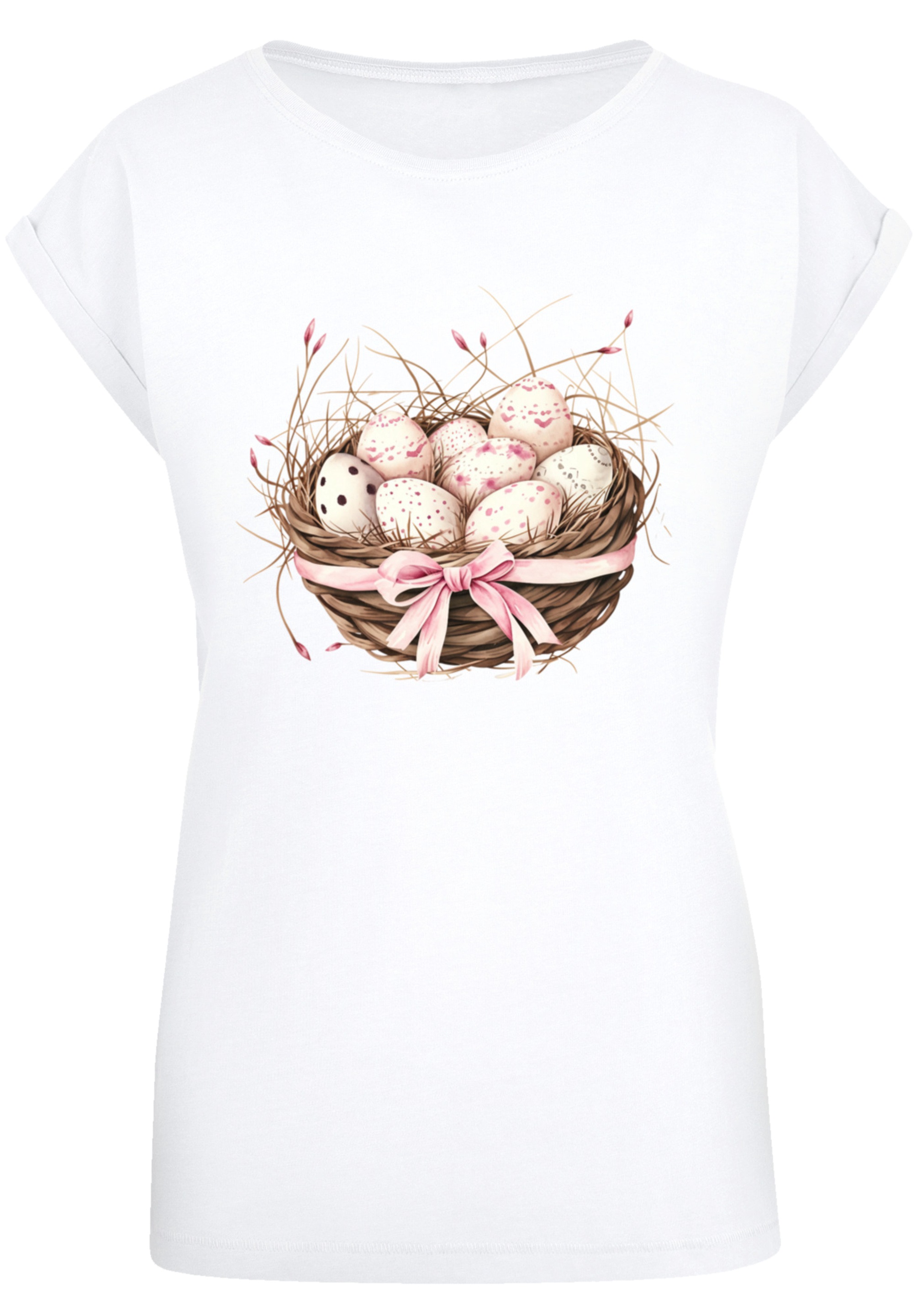 F4NT4STIC T-Shirt »Osterei Nest Korb Dekor«, Premium Qualität