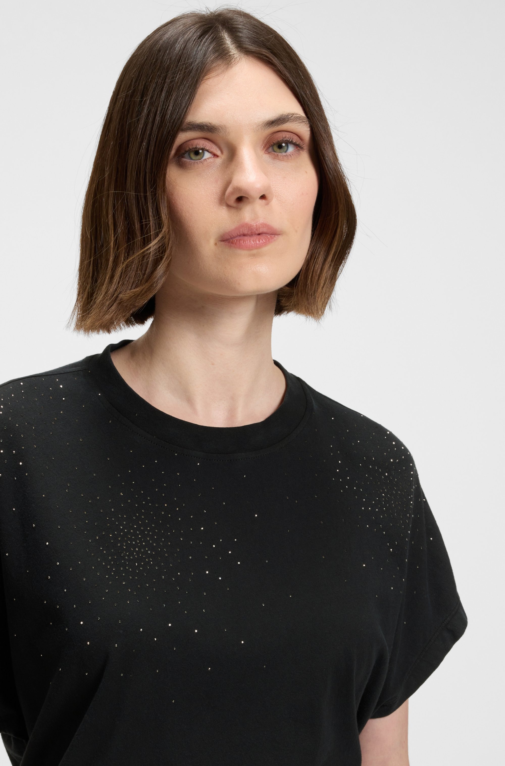 BOSS ORANGE T-Shirt "Emason Hotfix Premium Damenmode" Oversized Fit mit Run günstig online kaufen