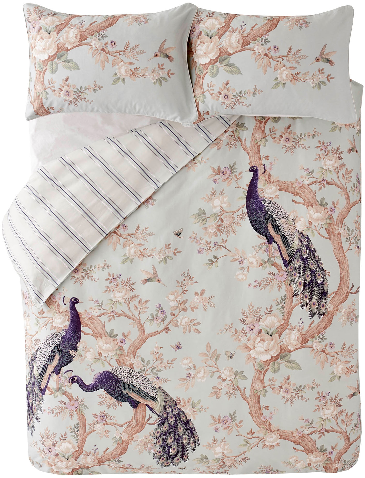 LAURA ASHLEY Wendebettwäsche "Belvedere" 3 tlg. mit floralem Munter, inkl.2 günstig online kaufen