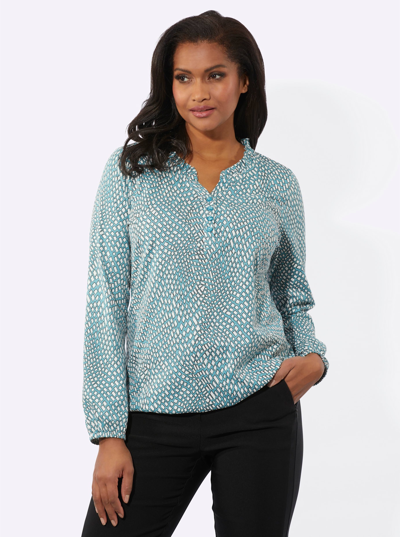 Thumbnail - Inspirationen Langarmshirt "Druck-Shirt" 1 Stk.