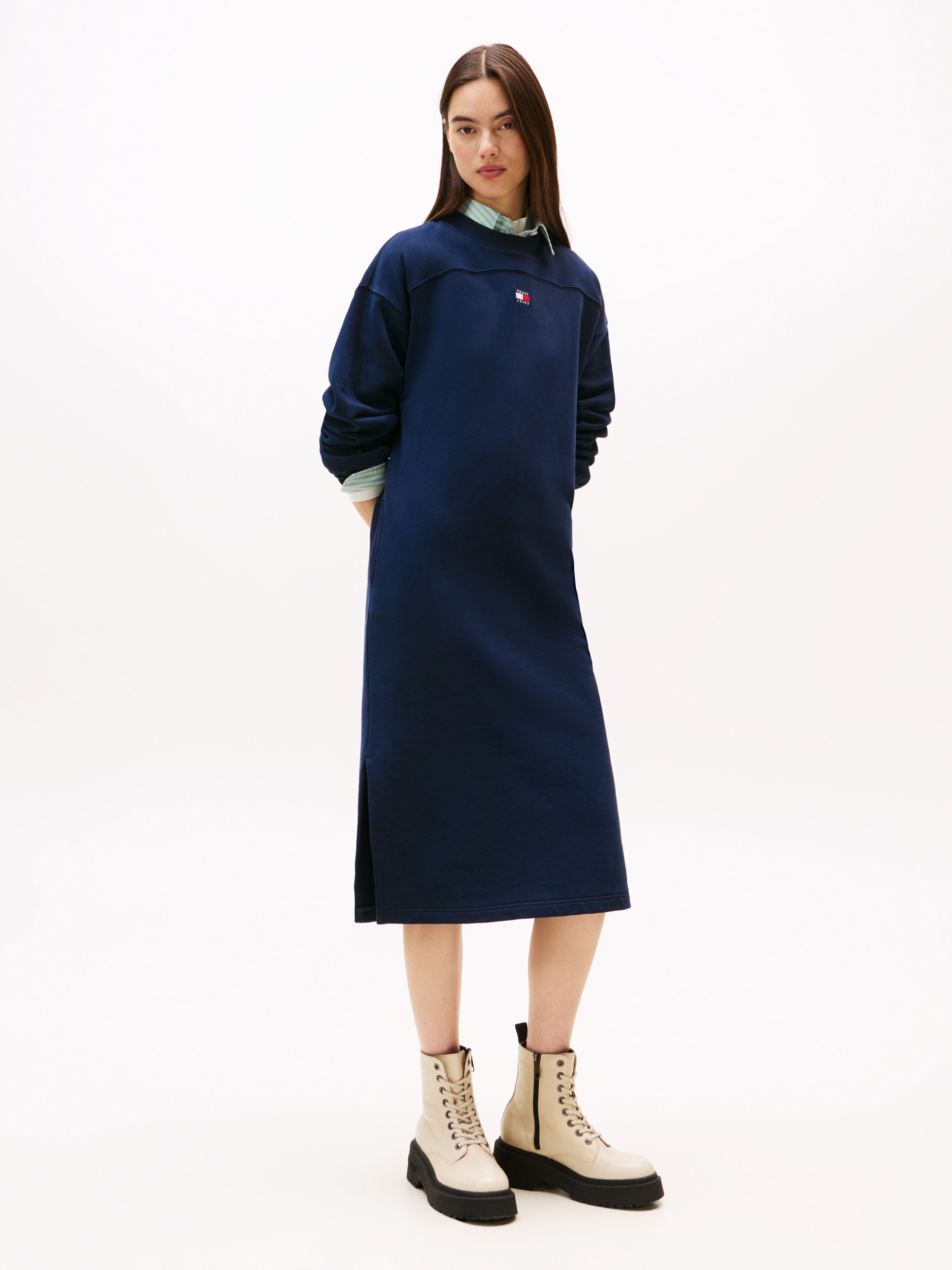 Tommy Jeans Sweatkleid "TJW BADGE SWEAT MIDI DRESS" günstig online kaufen
