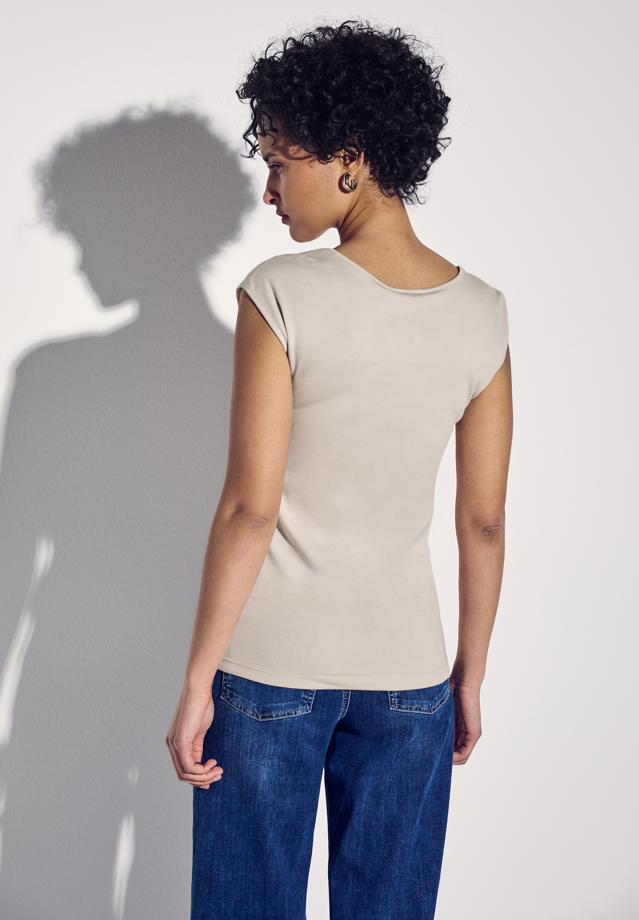 STREET ONE V-Shirt, doppellagig